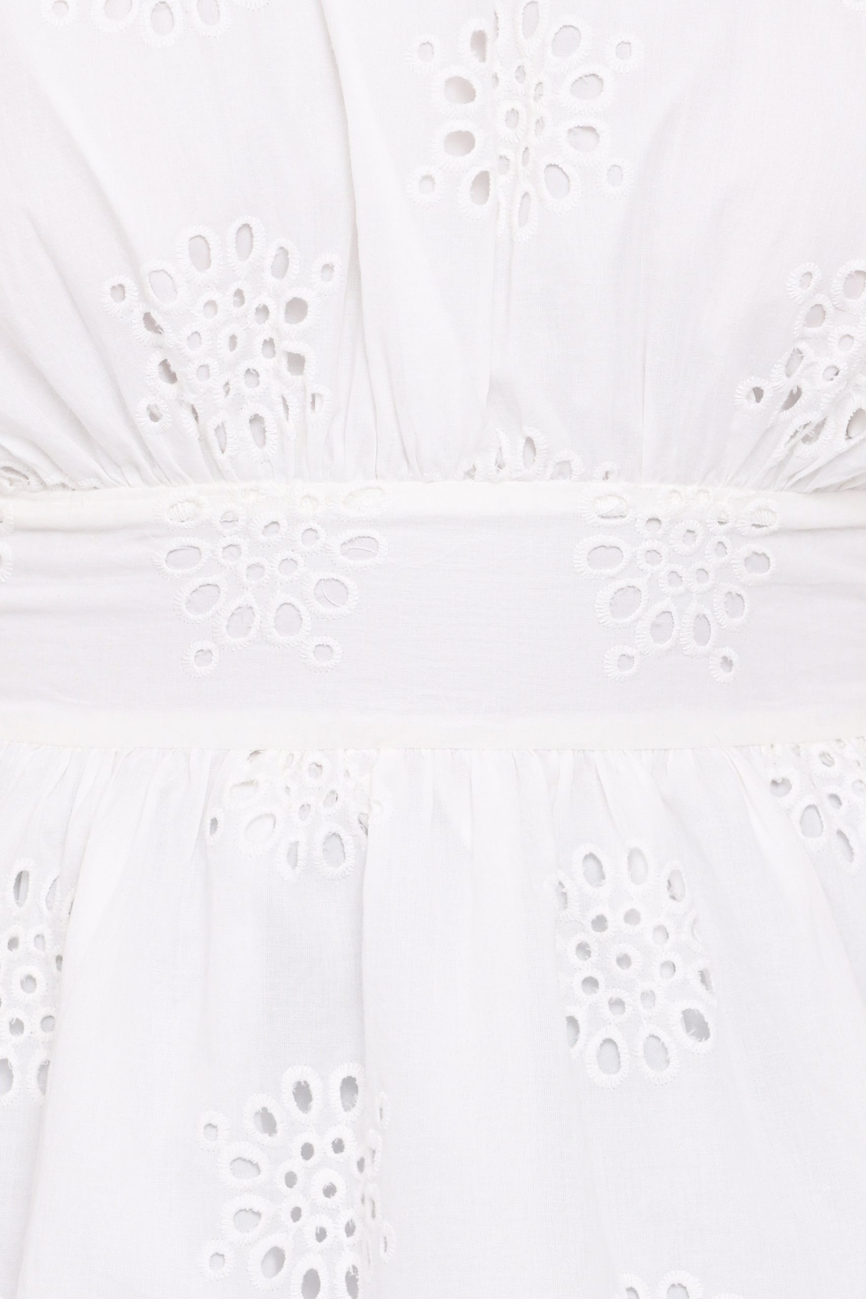 Carmel Tie Back Tunic Top - White Embroidery - Image 7