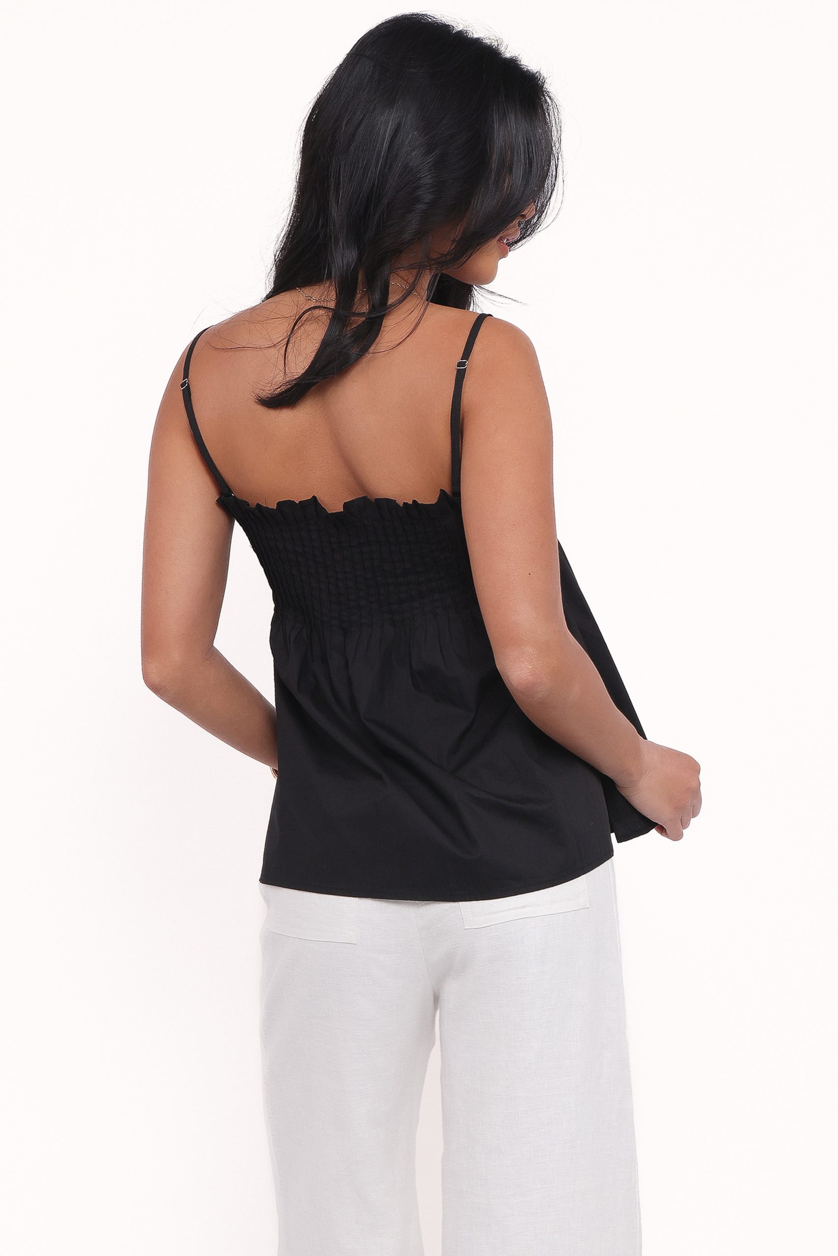 Carson Pleated Top - Black - Image 5