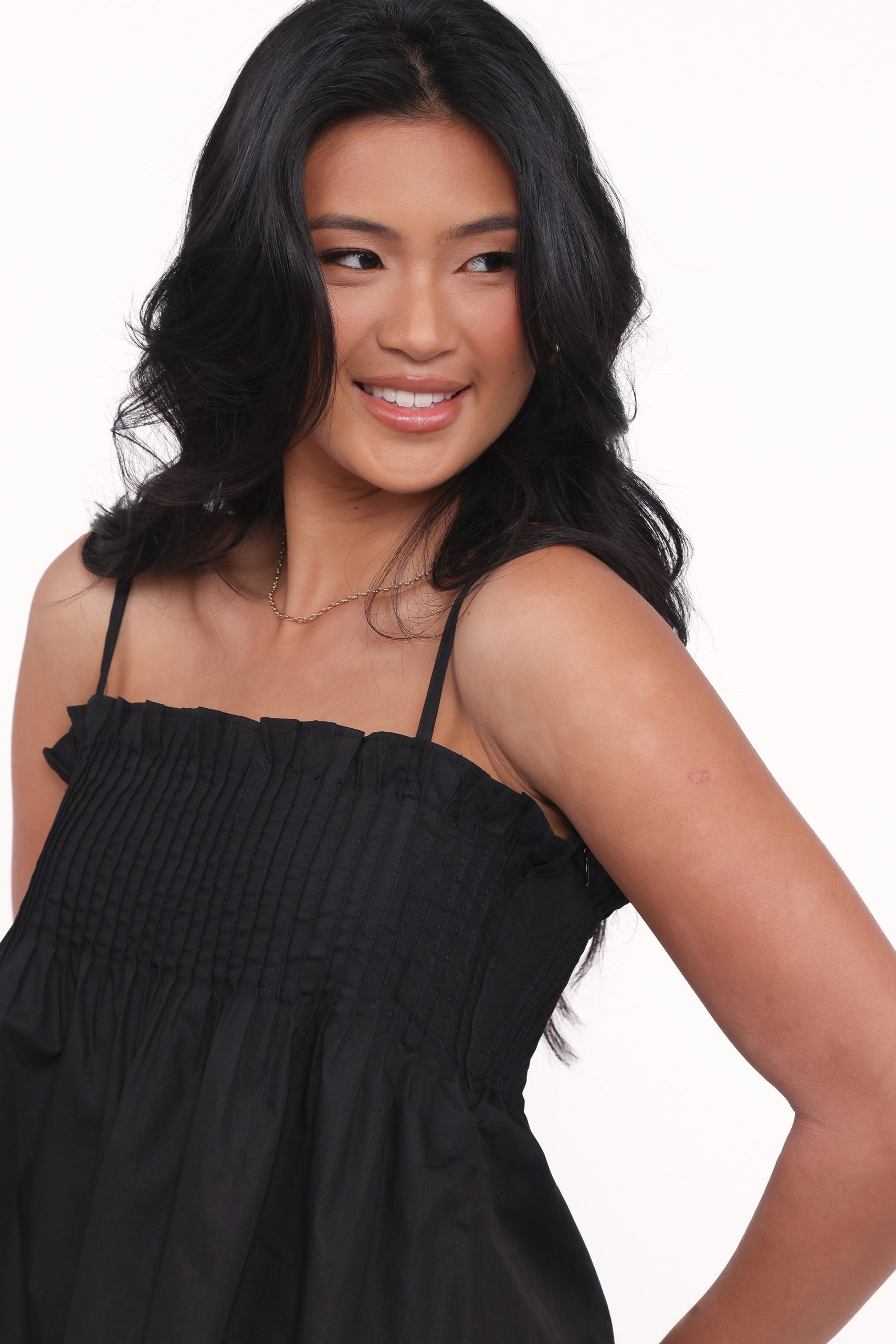 Carson Pleated Top - Black - Image 3