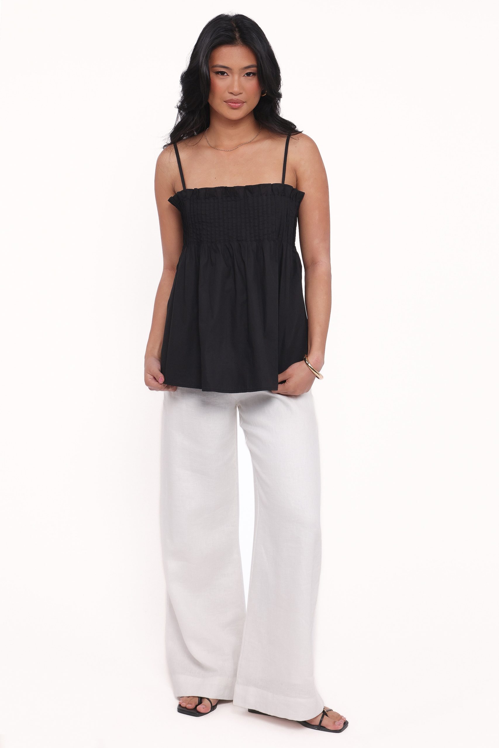 Carson Pleated Top - Black - Image 6