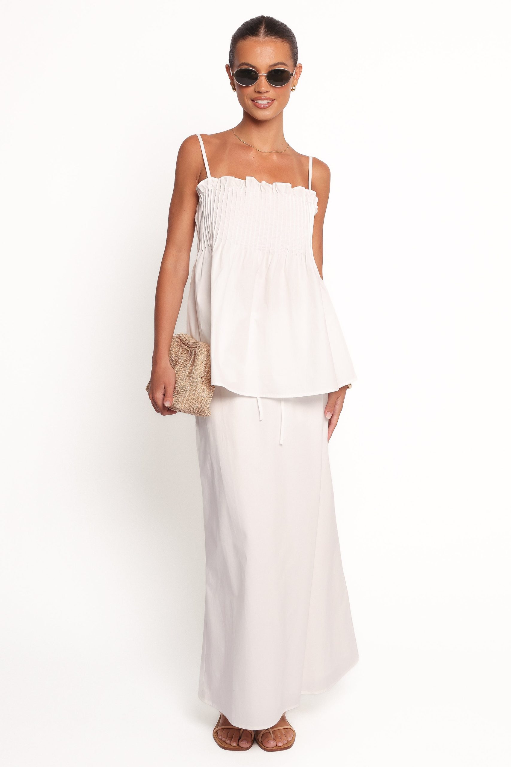 Carson Pleated Top - White - Image 6