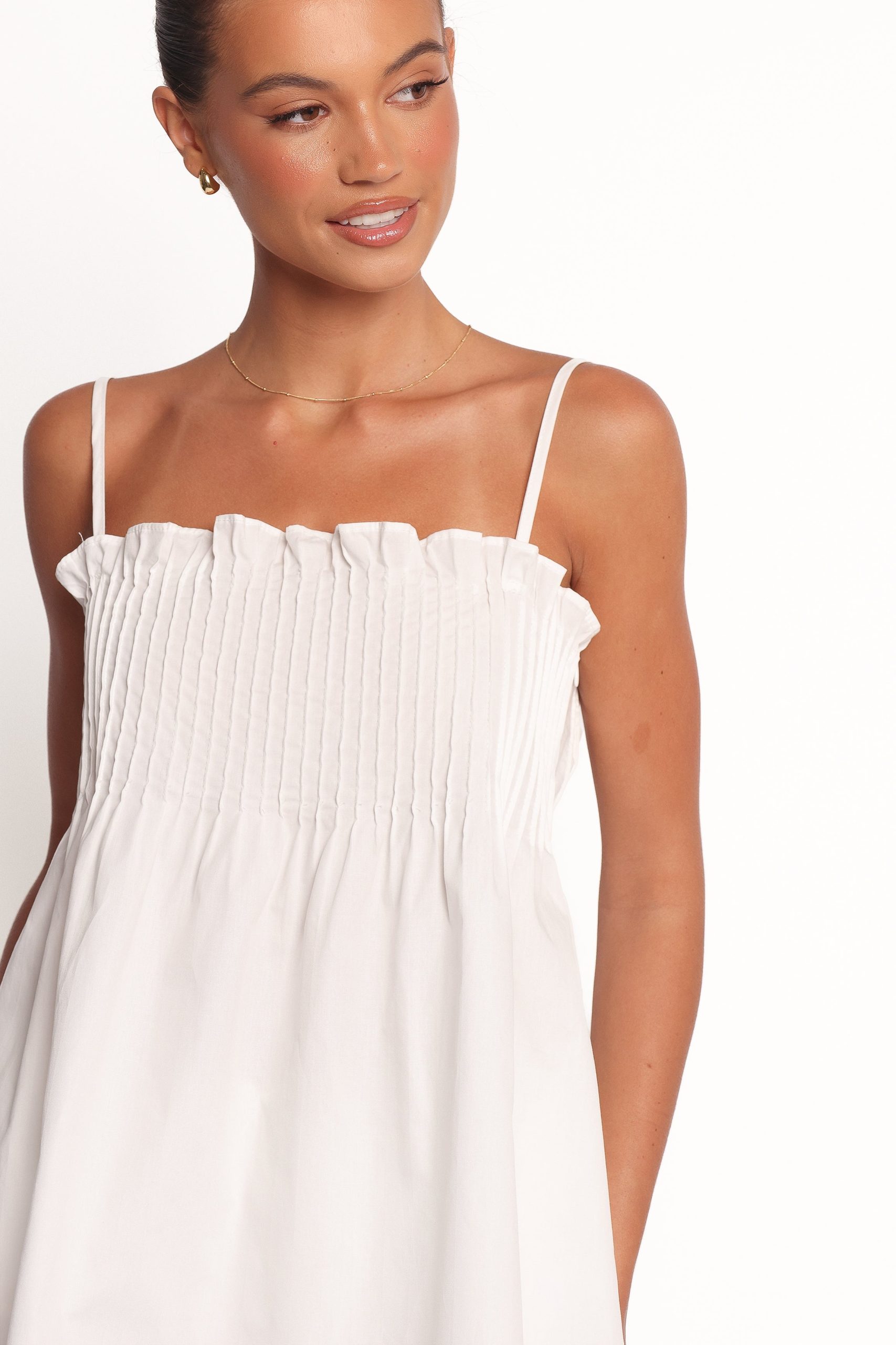 Carson Pleated Top - White - Image 3
