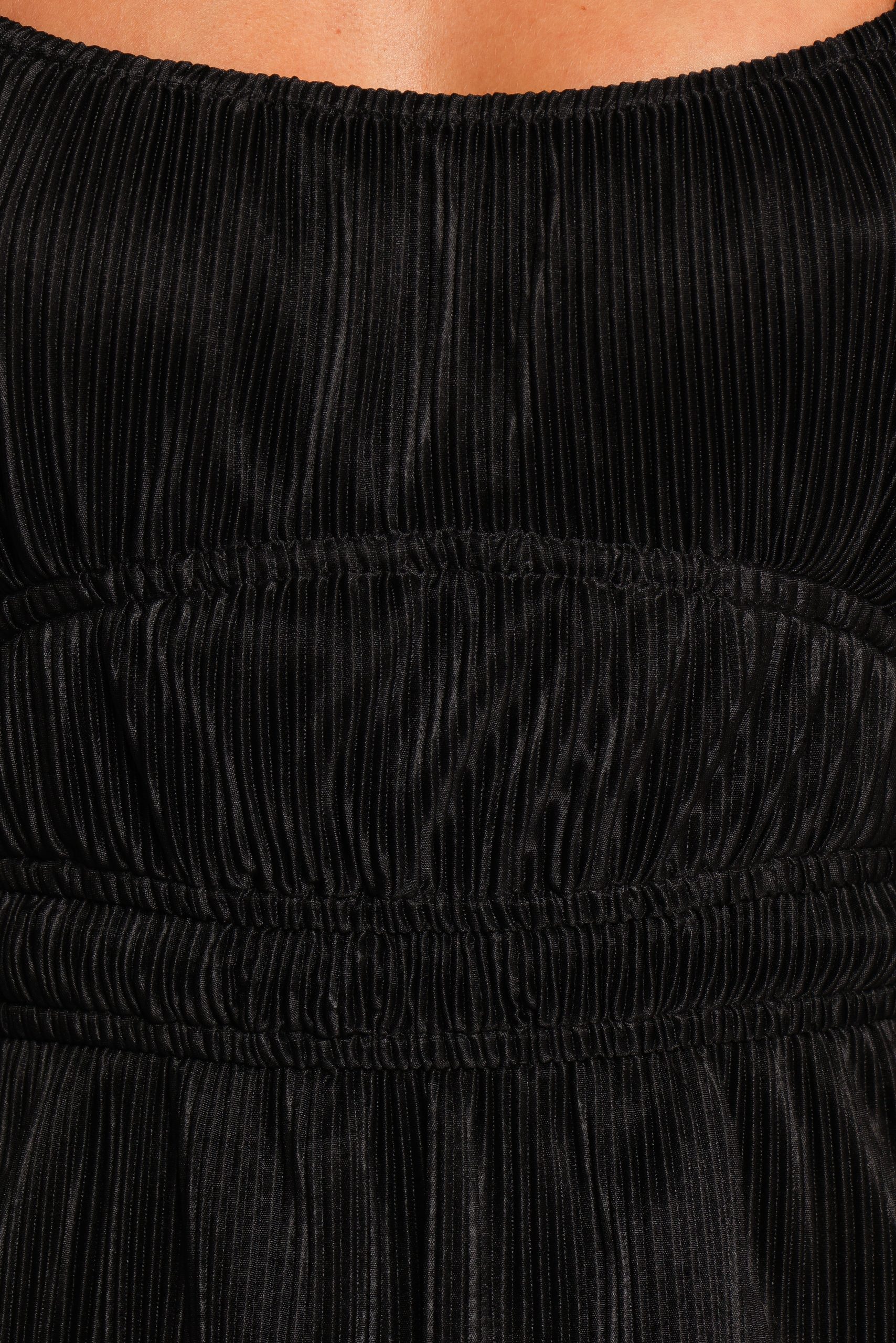 Ceppia Plisse Top - Black - Image 7