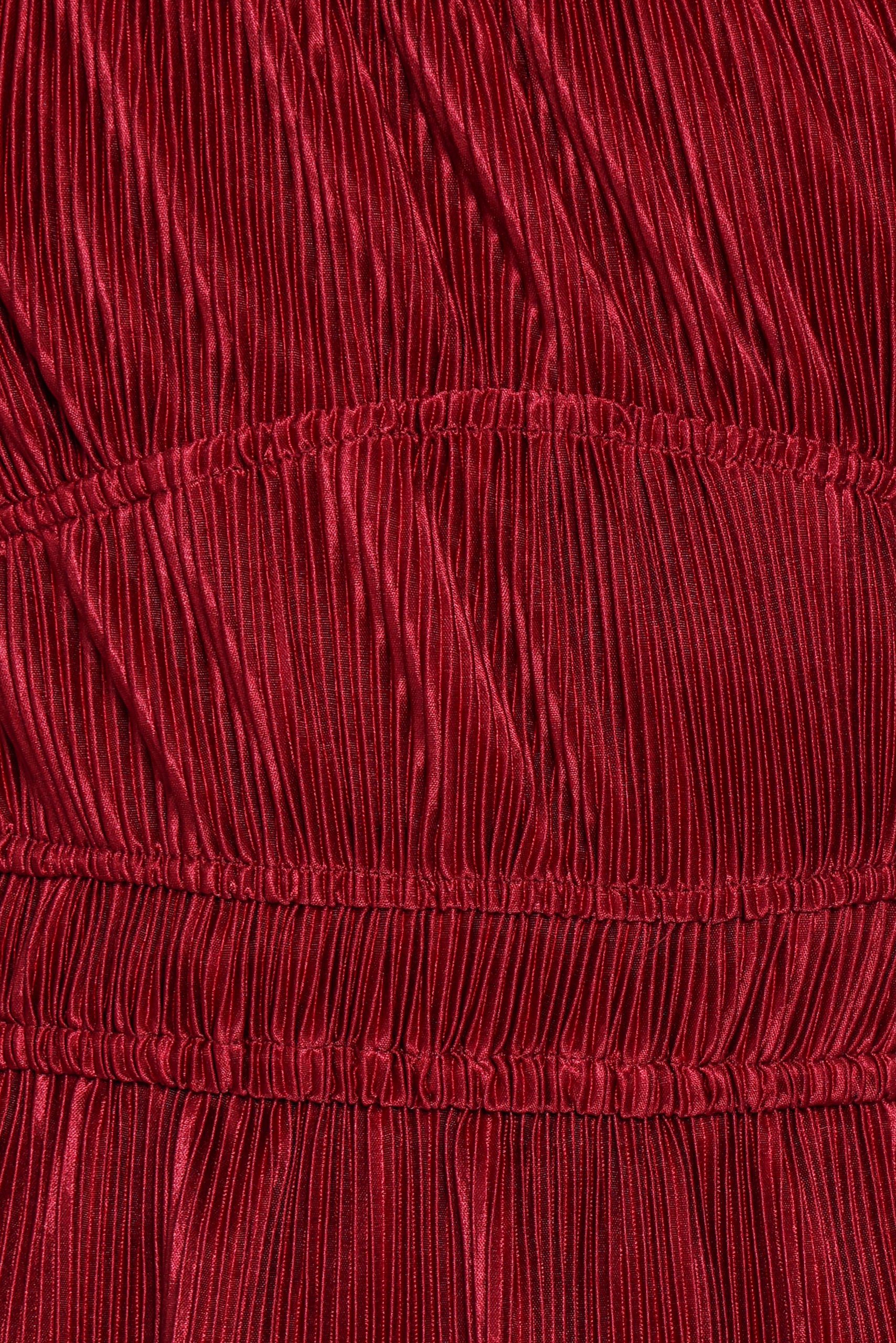 Ceppia Plisse Top - Burgundy - Image 7