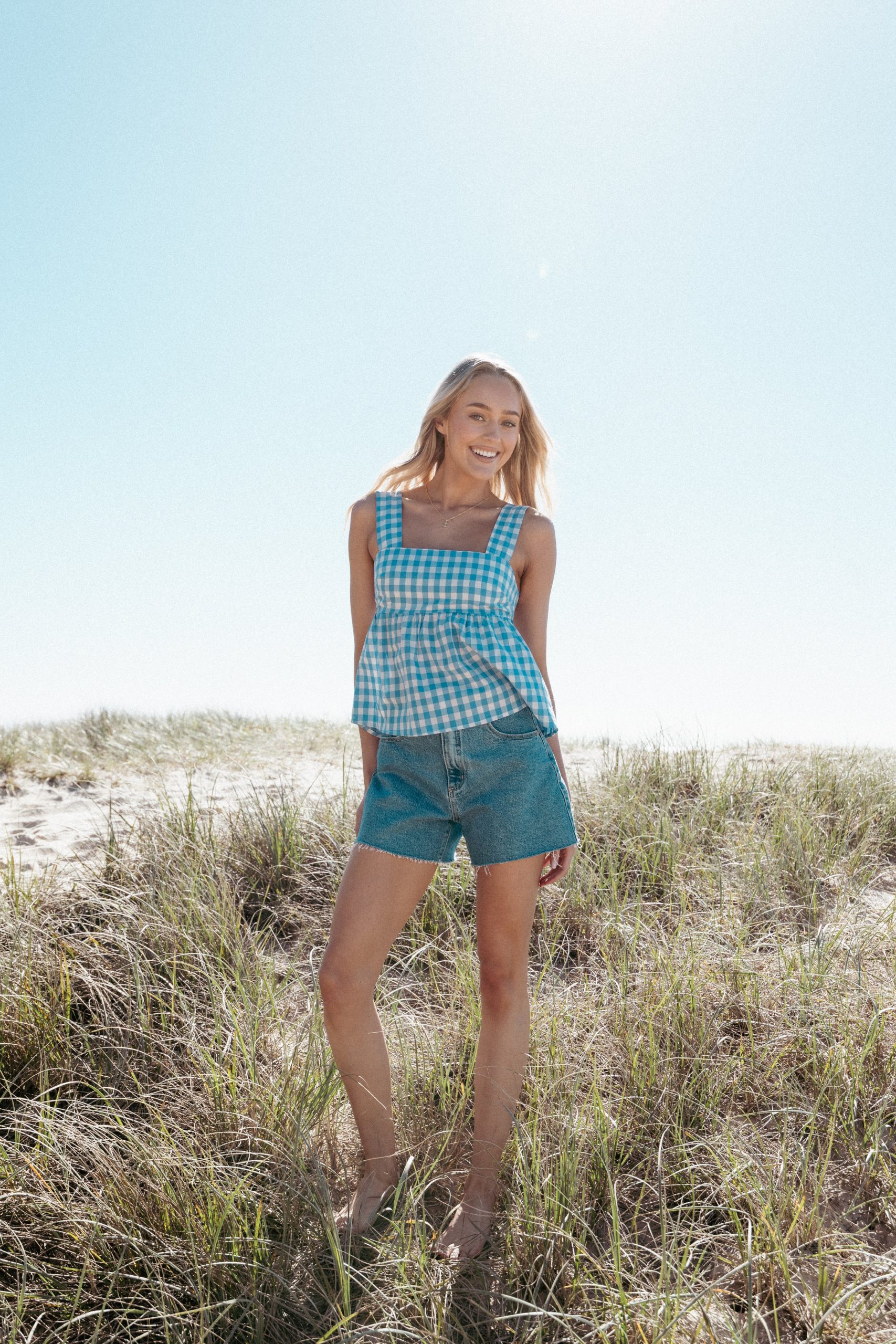 Chatham Top - Blue Gingham - Image 8