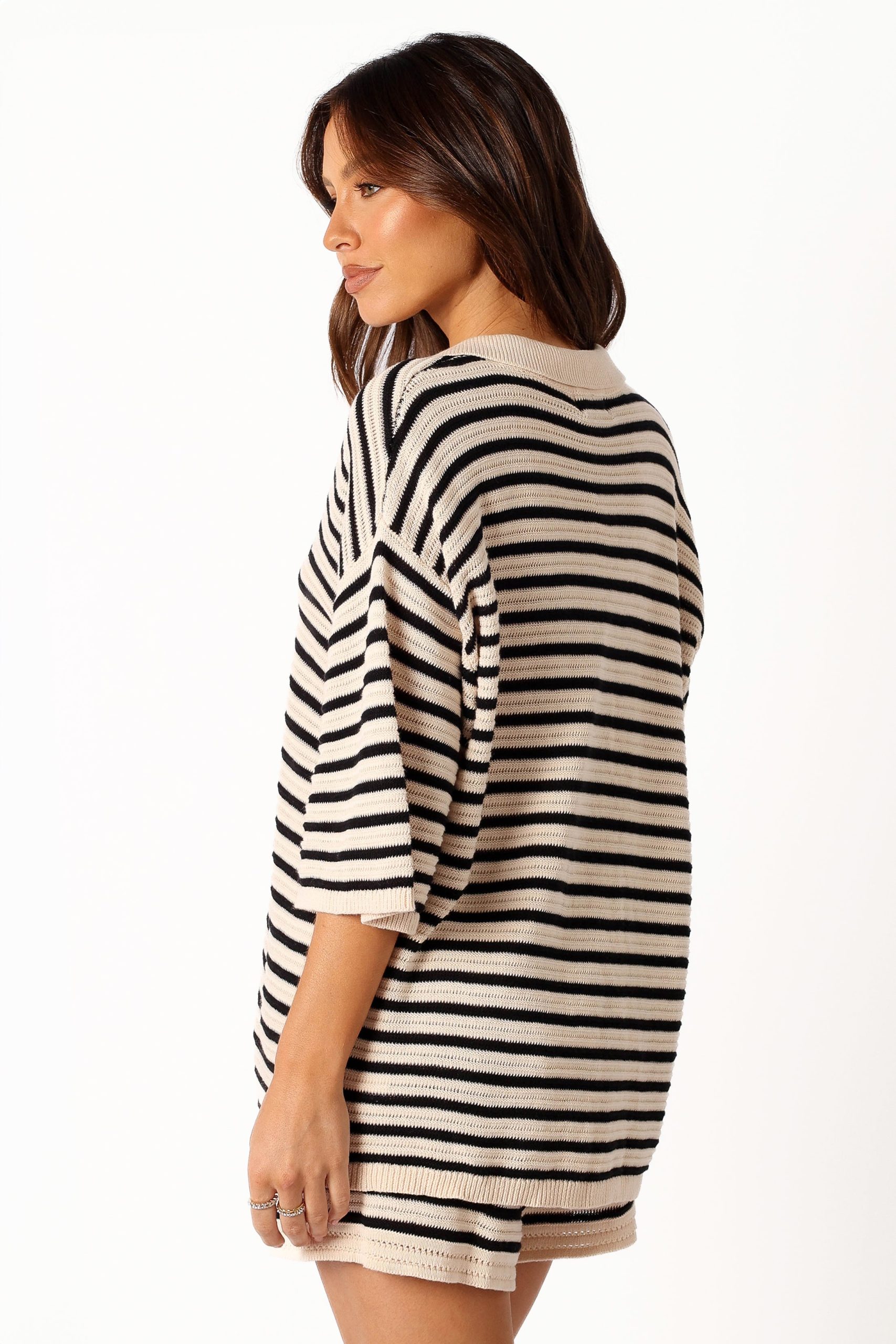 Cherie Knit Shirt - Sand Black - Image 6