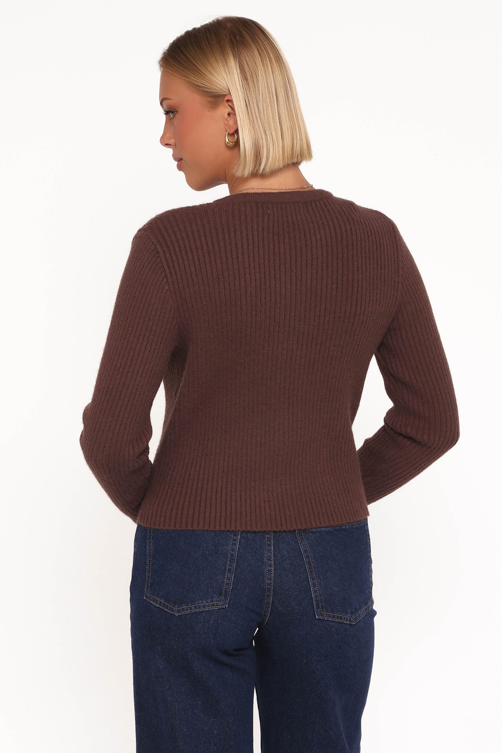 Circe Cardigan Top - Chocolate - Image 4