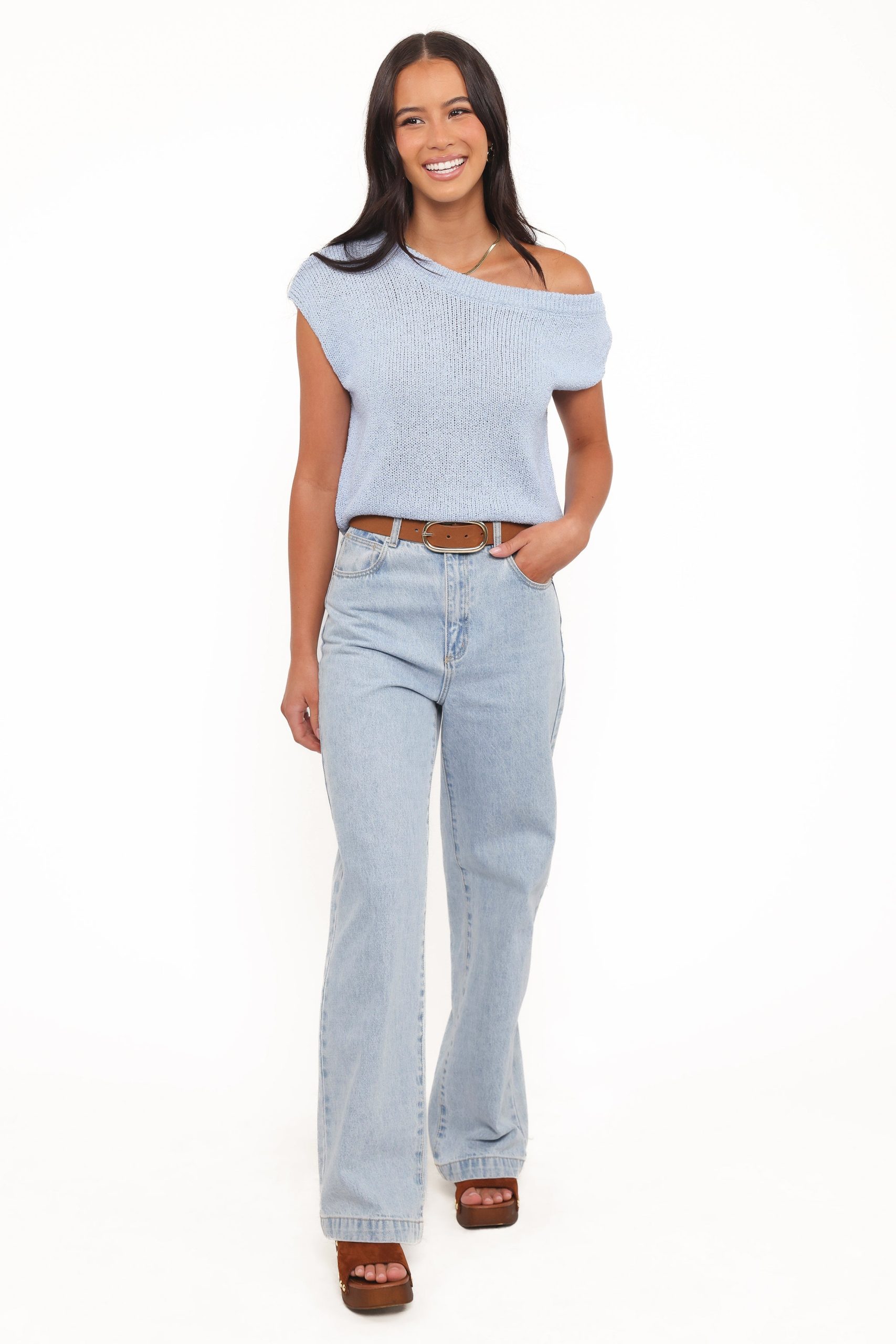 Coco Knit Top - Pale Blue - Image 7