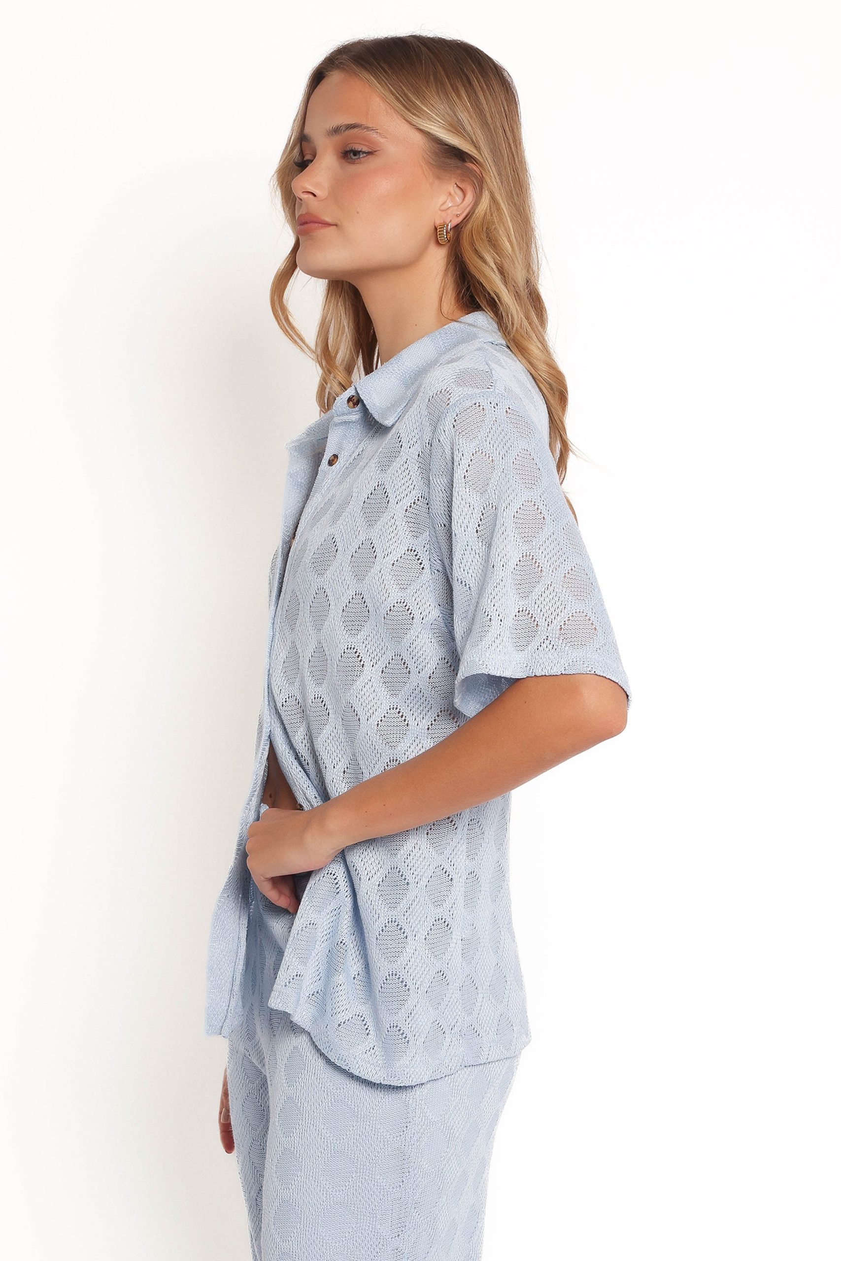 Cora Knit Shirt - Blue - Image 6