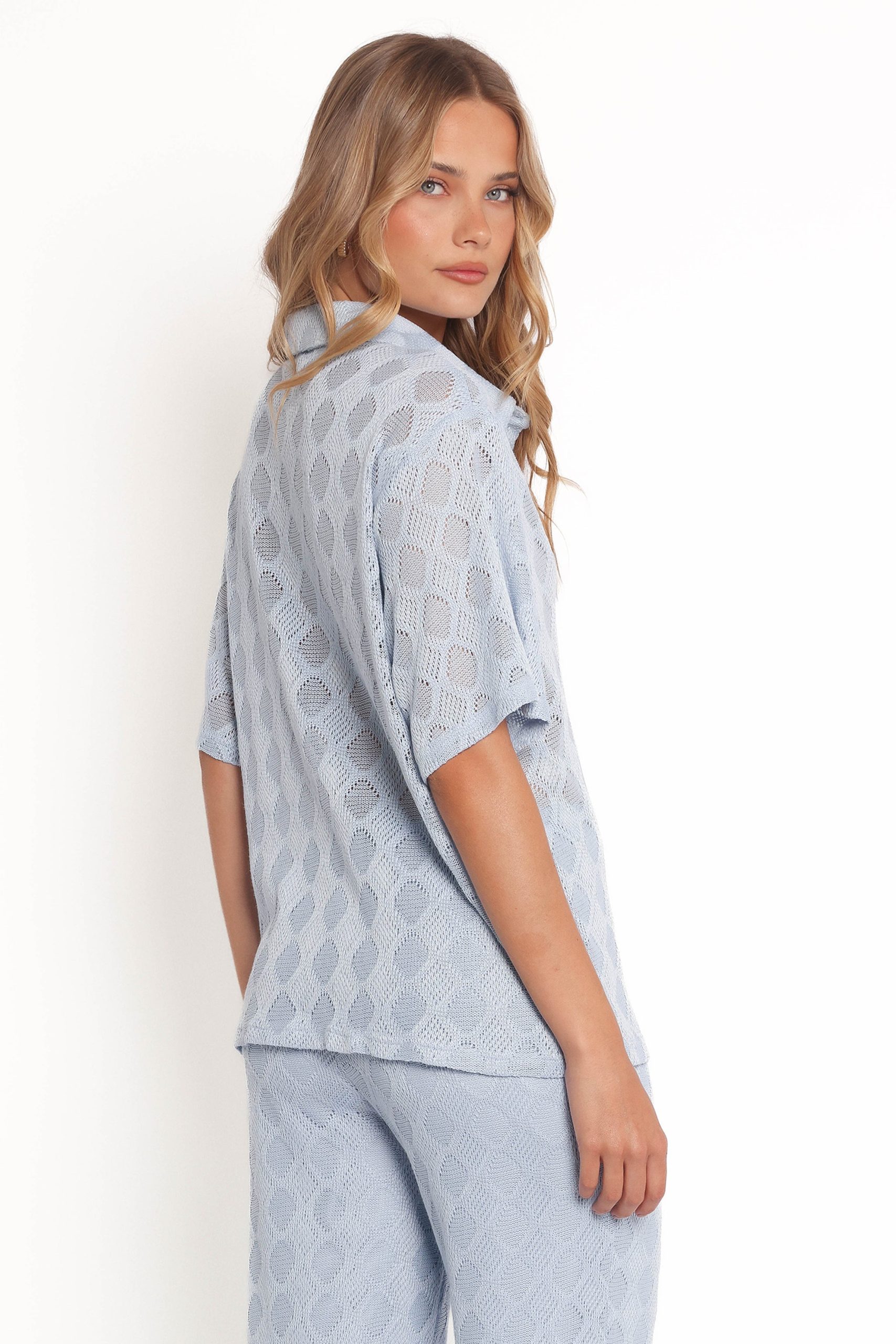 Cora Knit Shirt - Blue - Image 7