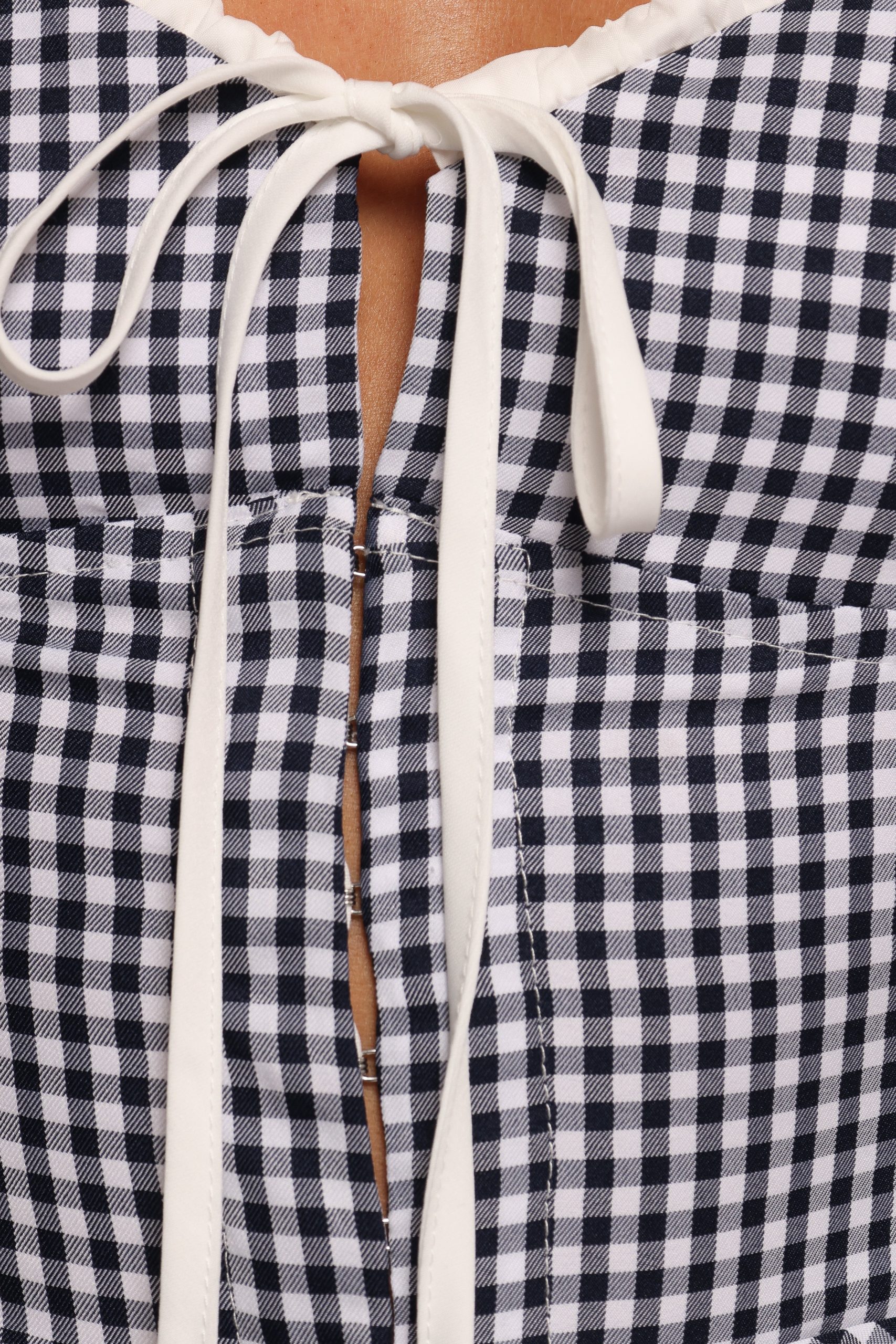 Danella Top - Navy Gingham - Image 9