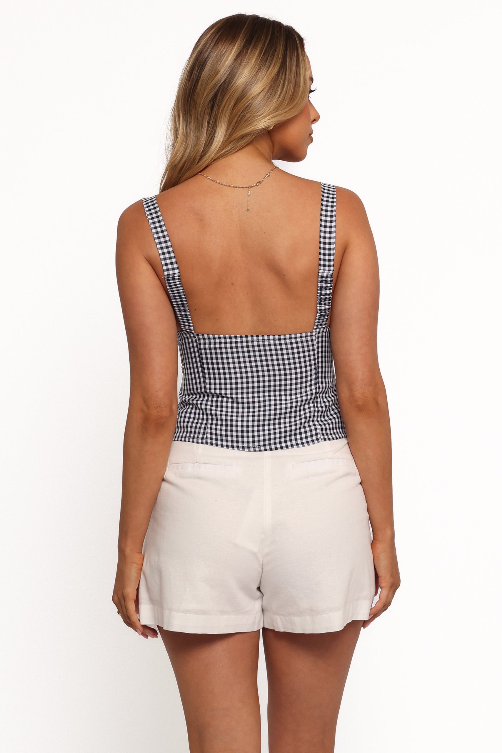 Danella Top - Navy Gingham - Image 6