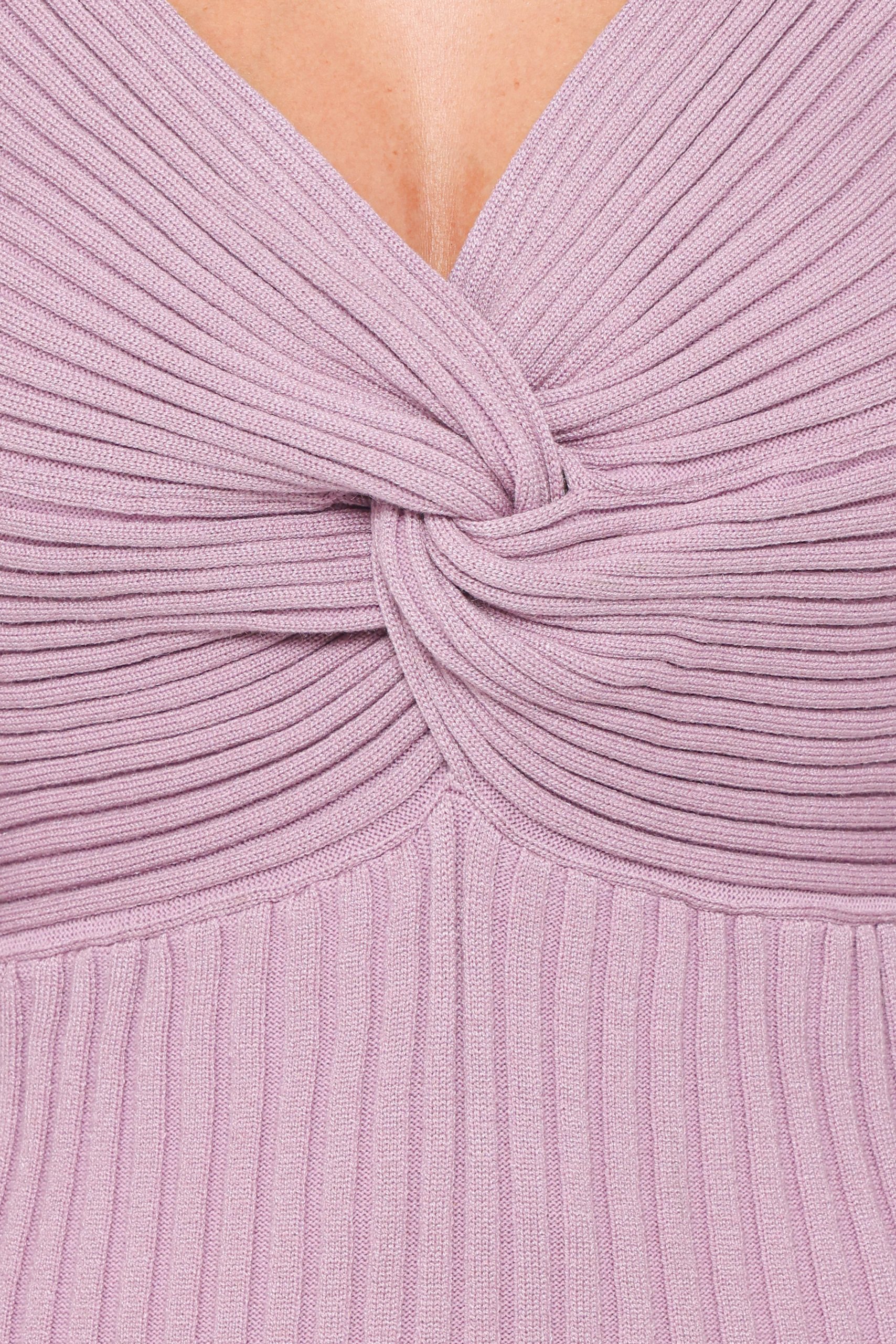 Demi Twist Detail Knit Top - Lavender - Image 6