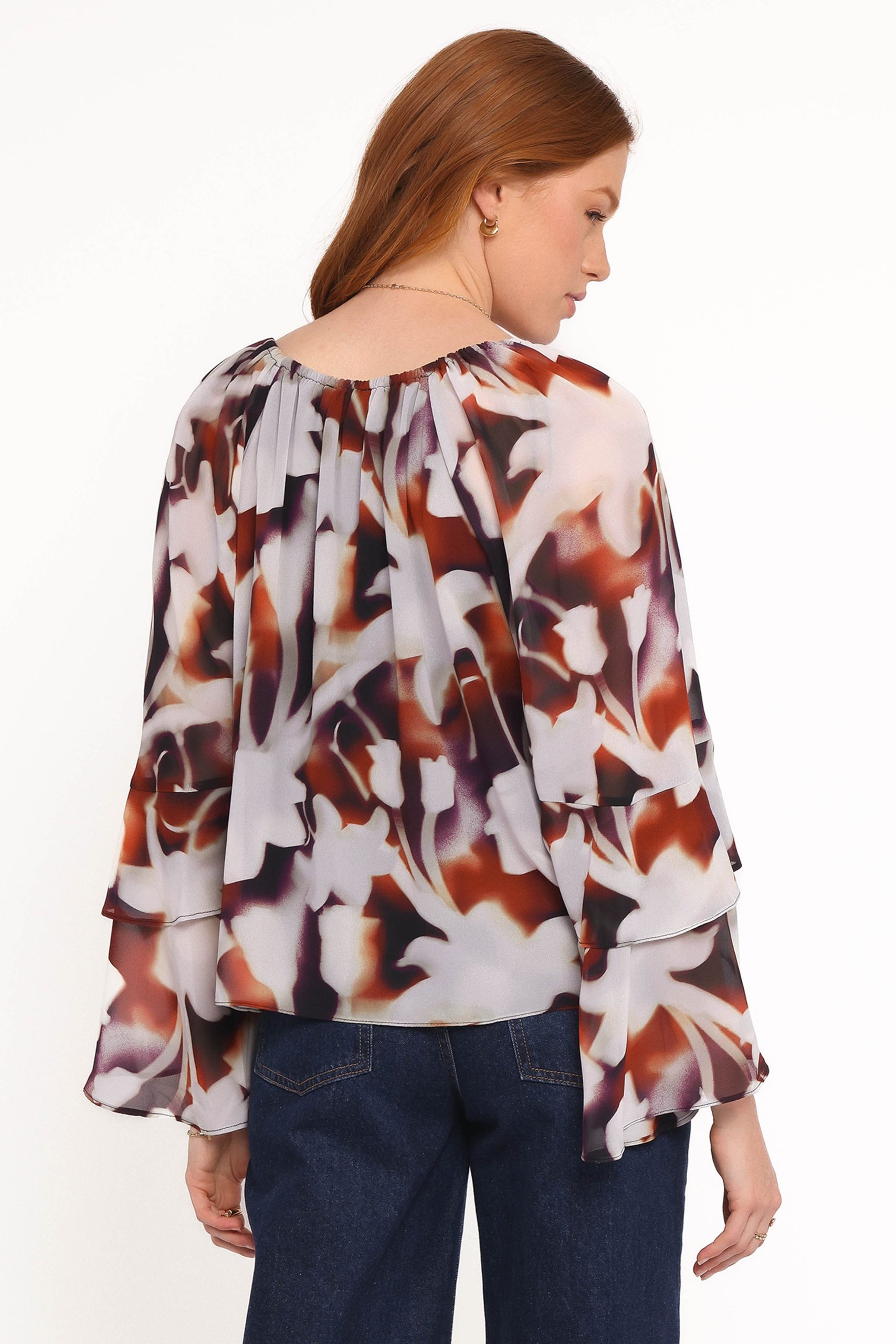 Elinor Top - Blurred Floral - Image 4
