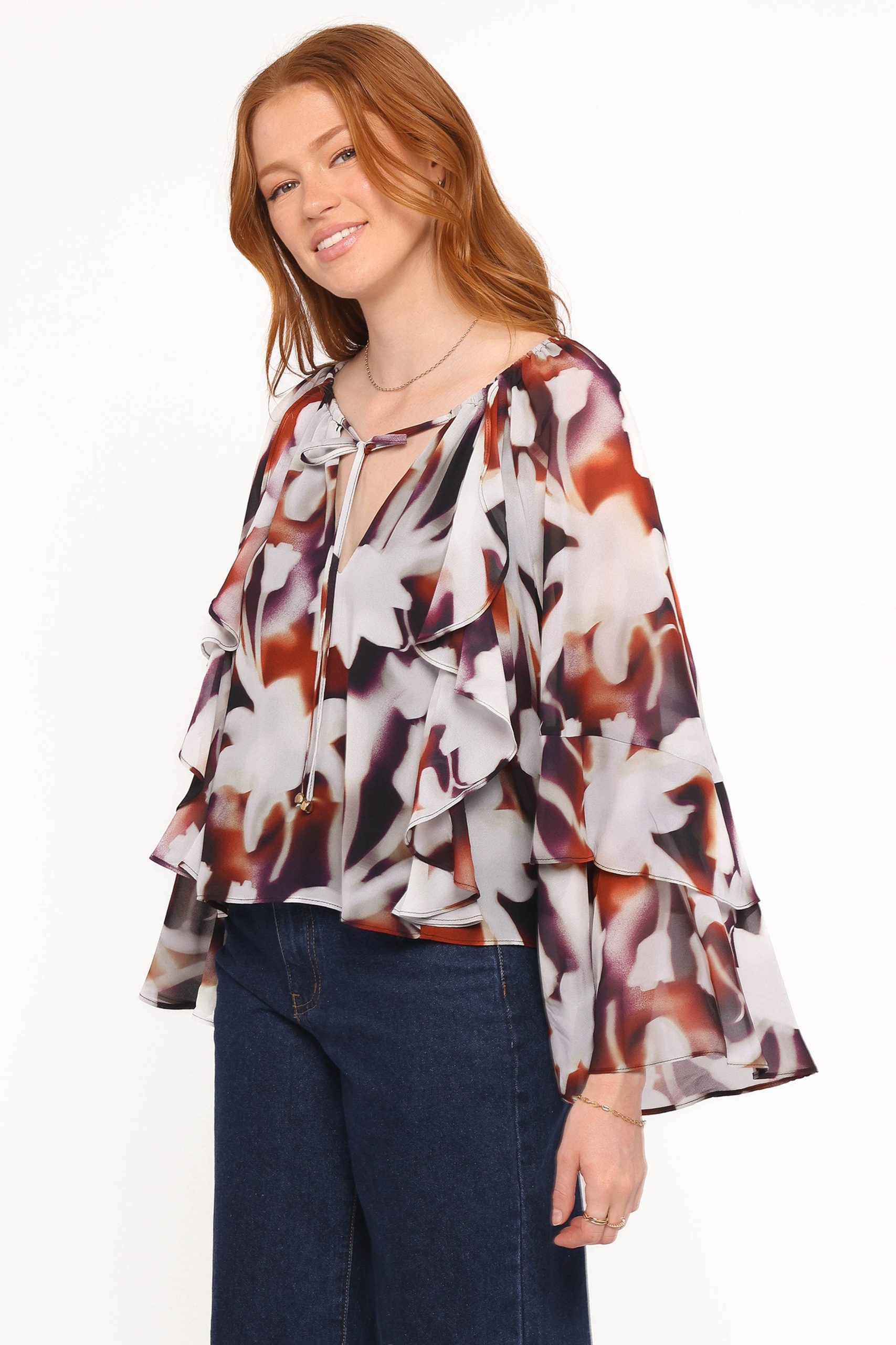Elinor Top - Blurred Floral - Image 3