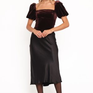 Elyria Puff Sleeve Top - Chocolate