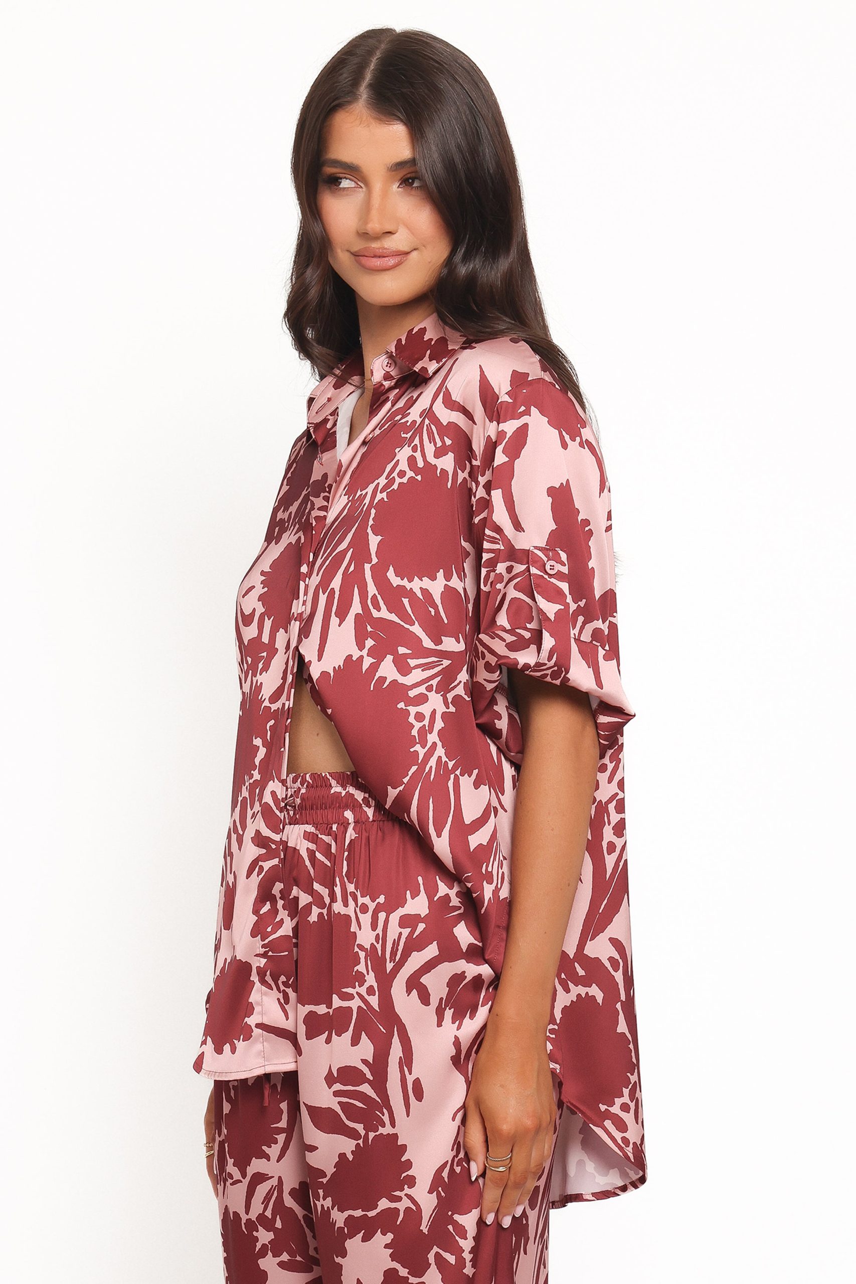 Elysia Shirt - Pink Burgundy - Image 4