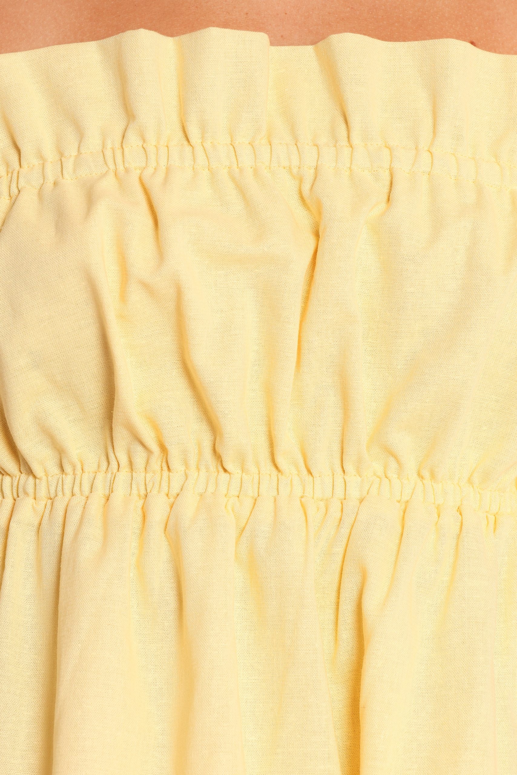 Ember Strapless Tunic Top - Butter Yellow - Image 8