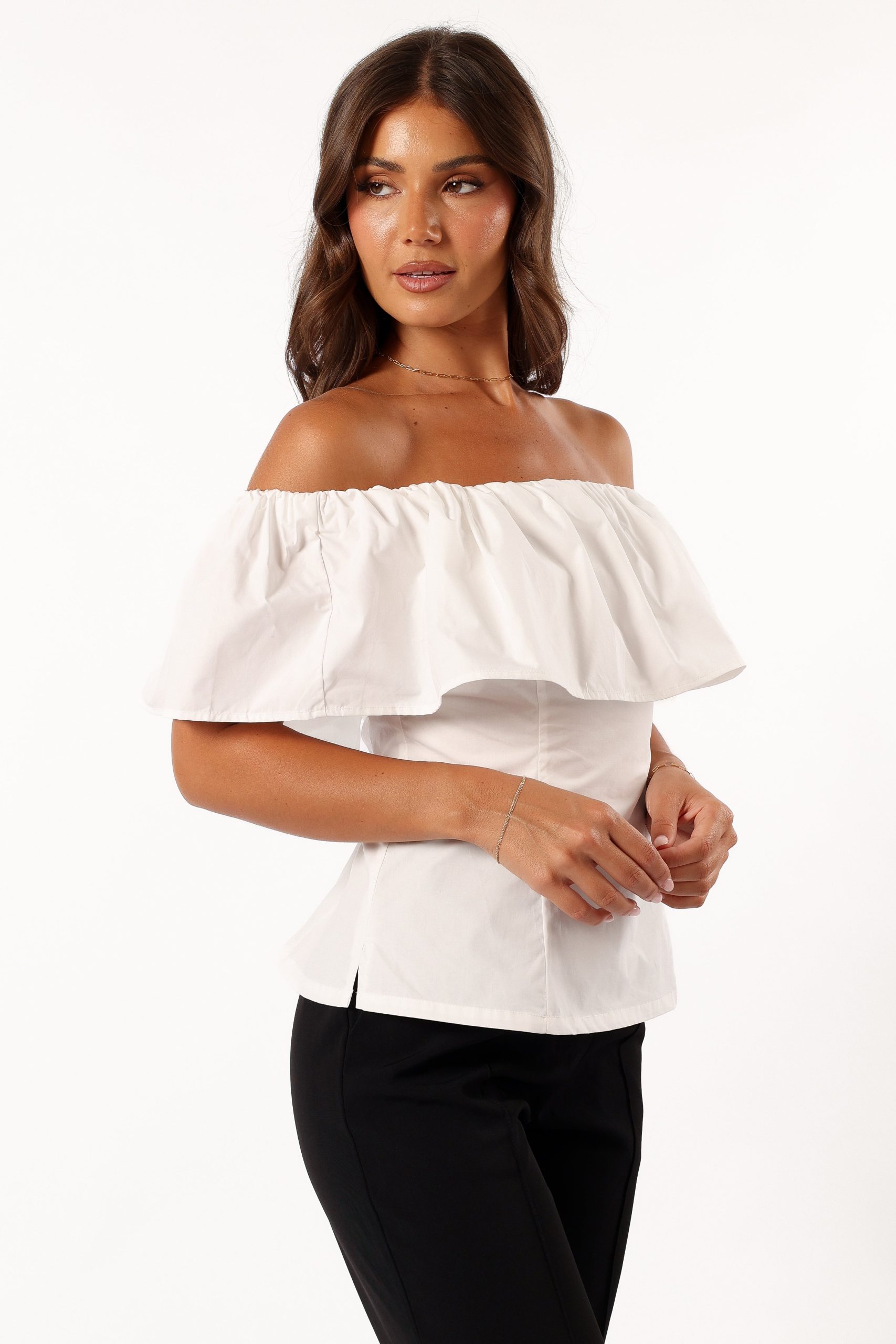Emery Off the Shoulder Top - White - Image 5