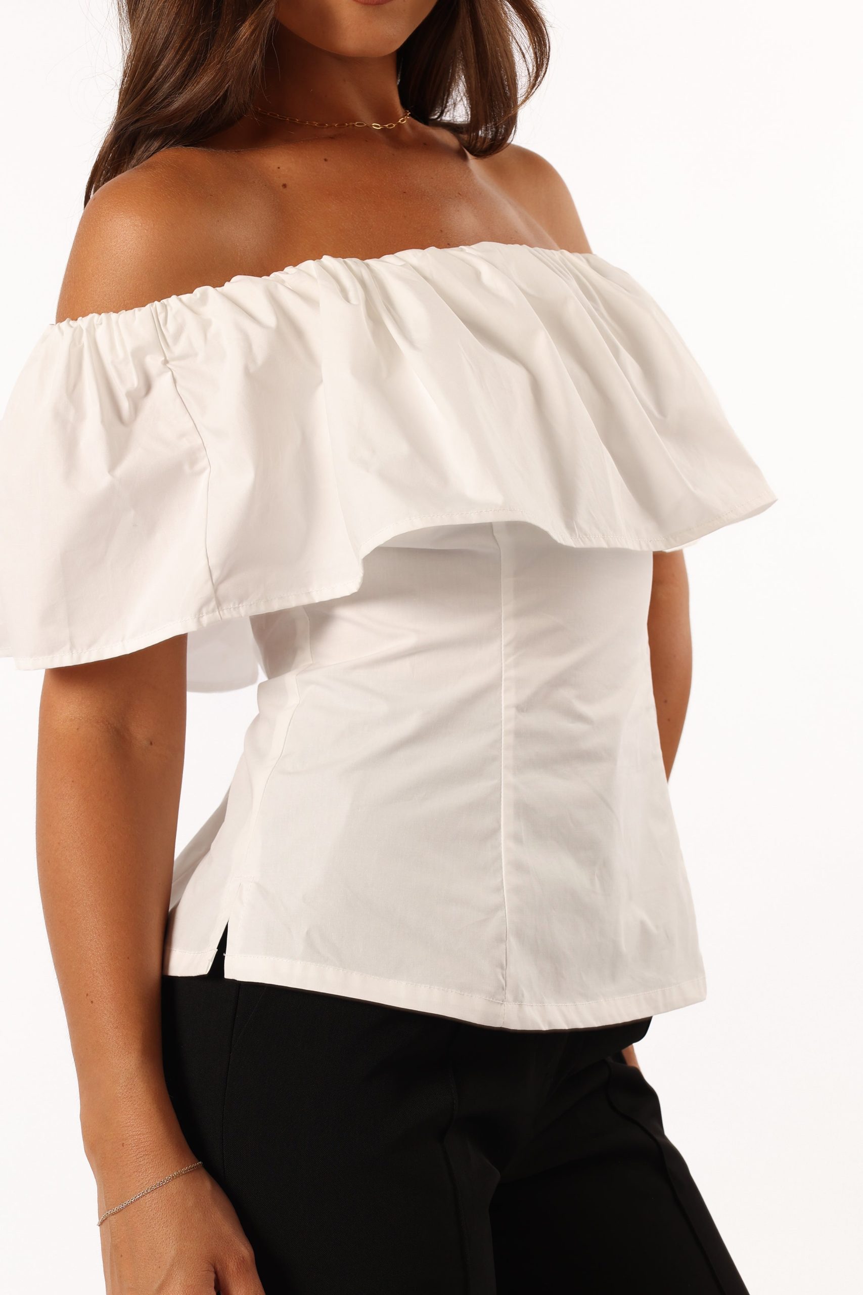 Emery Off the Shoulder Top - White - Image 2