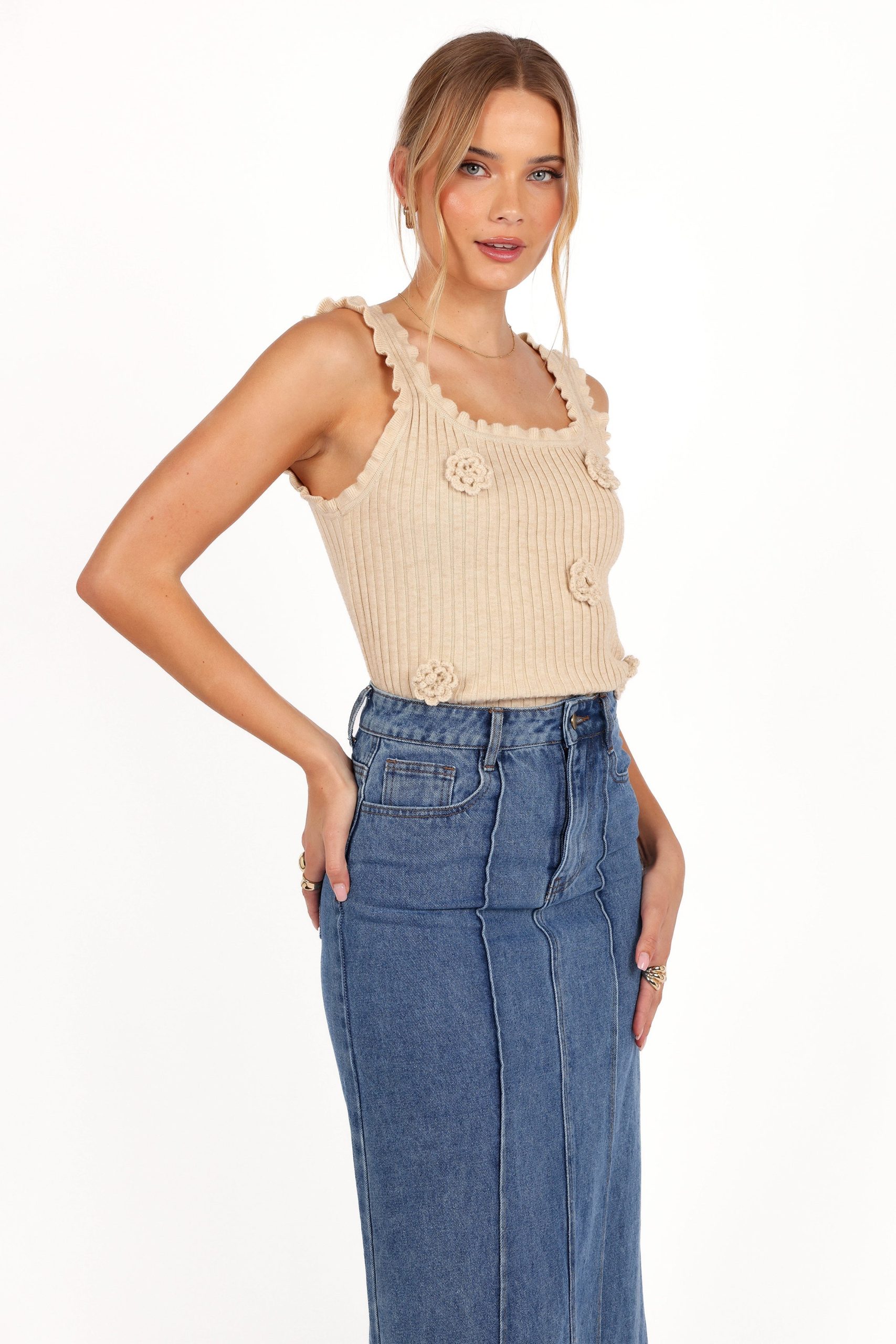 Erin Knit Top - Oatmeal - Image 5