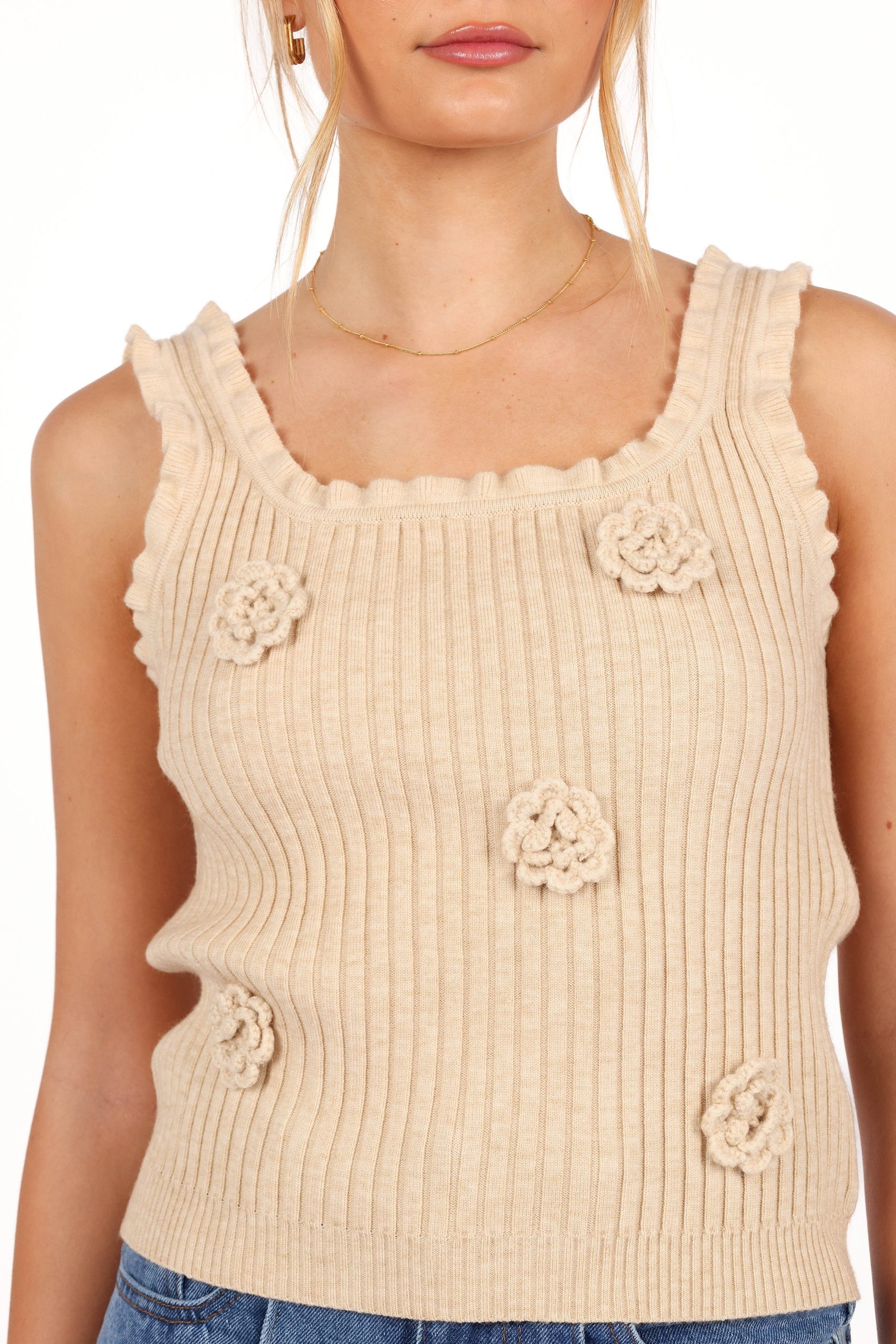 Erin Knit Top - Oatmeal - Image 6