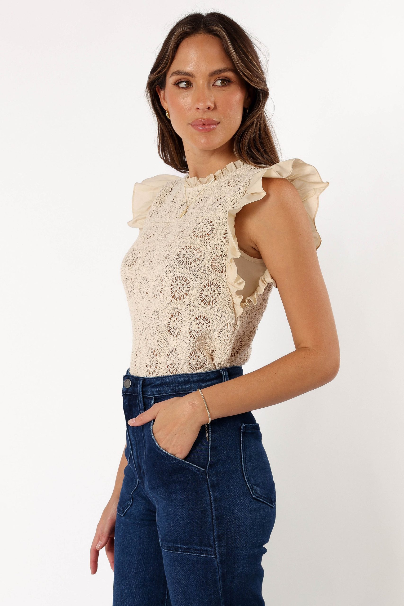 Fiona Knit Top - Natural - Image 2