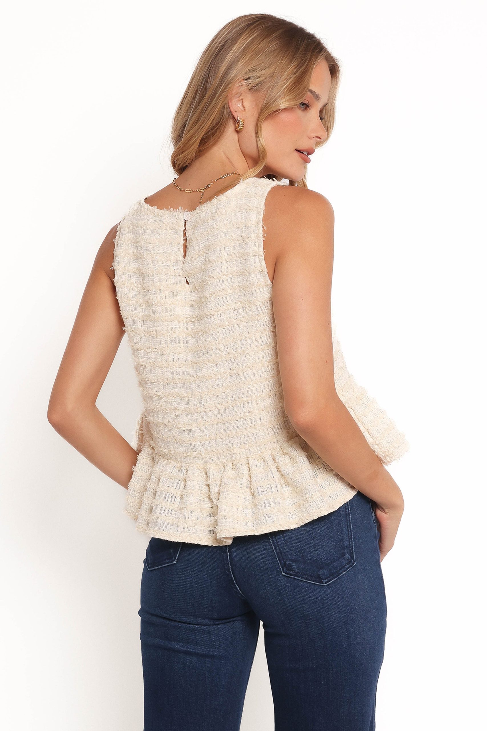 Fren Ruffle Top - Cream - Image 4