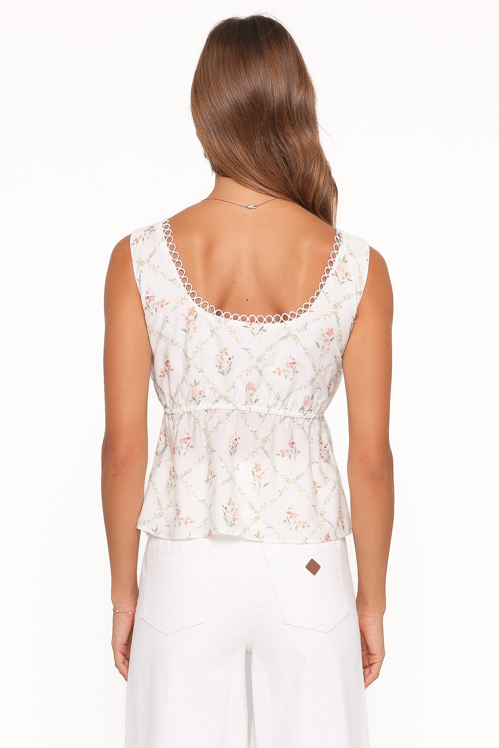 Gail Top - White Vintage Floral - Image 5