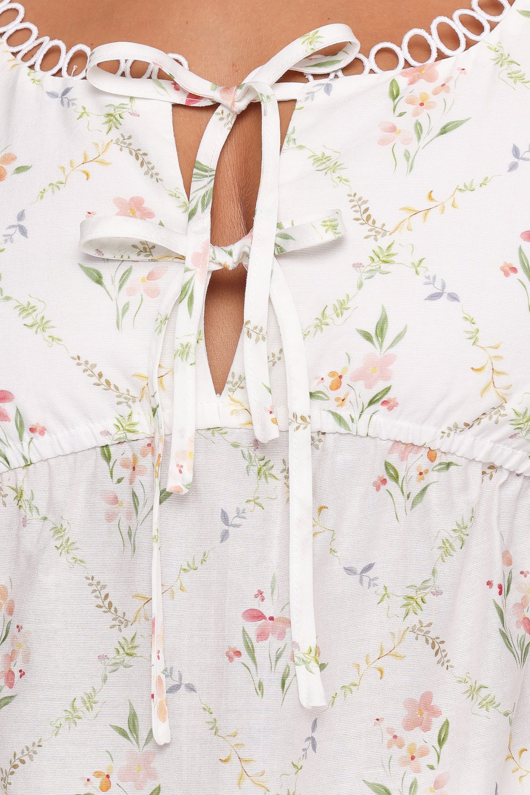 Gail Top - White Vintage Floral - Image 6