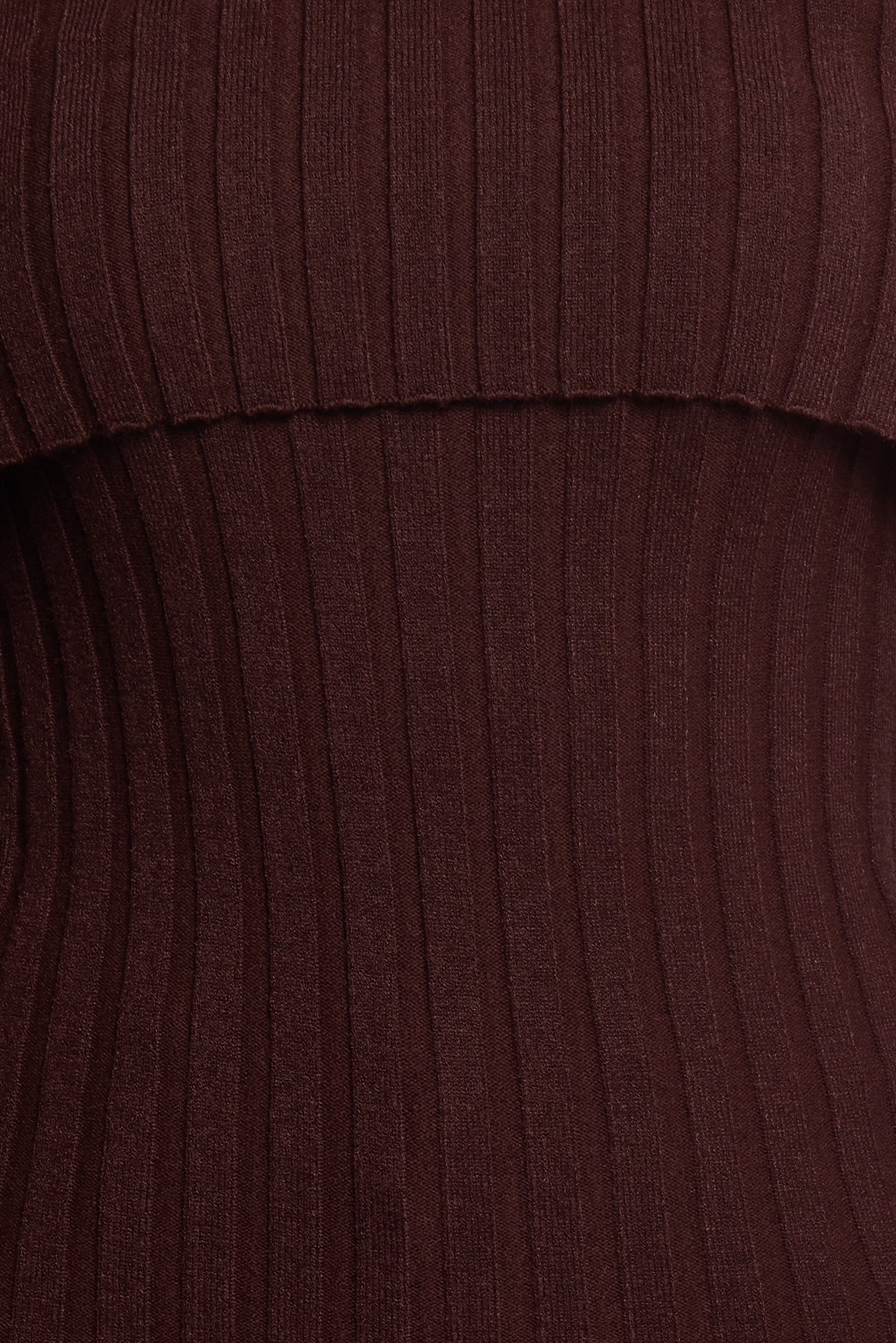 Inora Off Shoulder Knit Top - Chocolate - Image 5