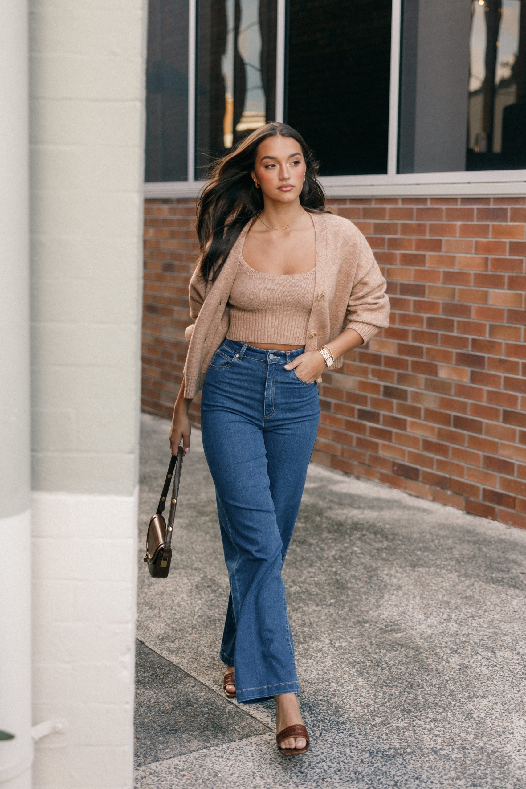 Isabel Sweater Top - Beige - Image 2