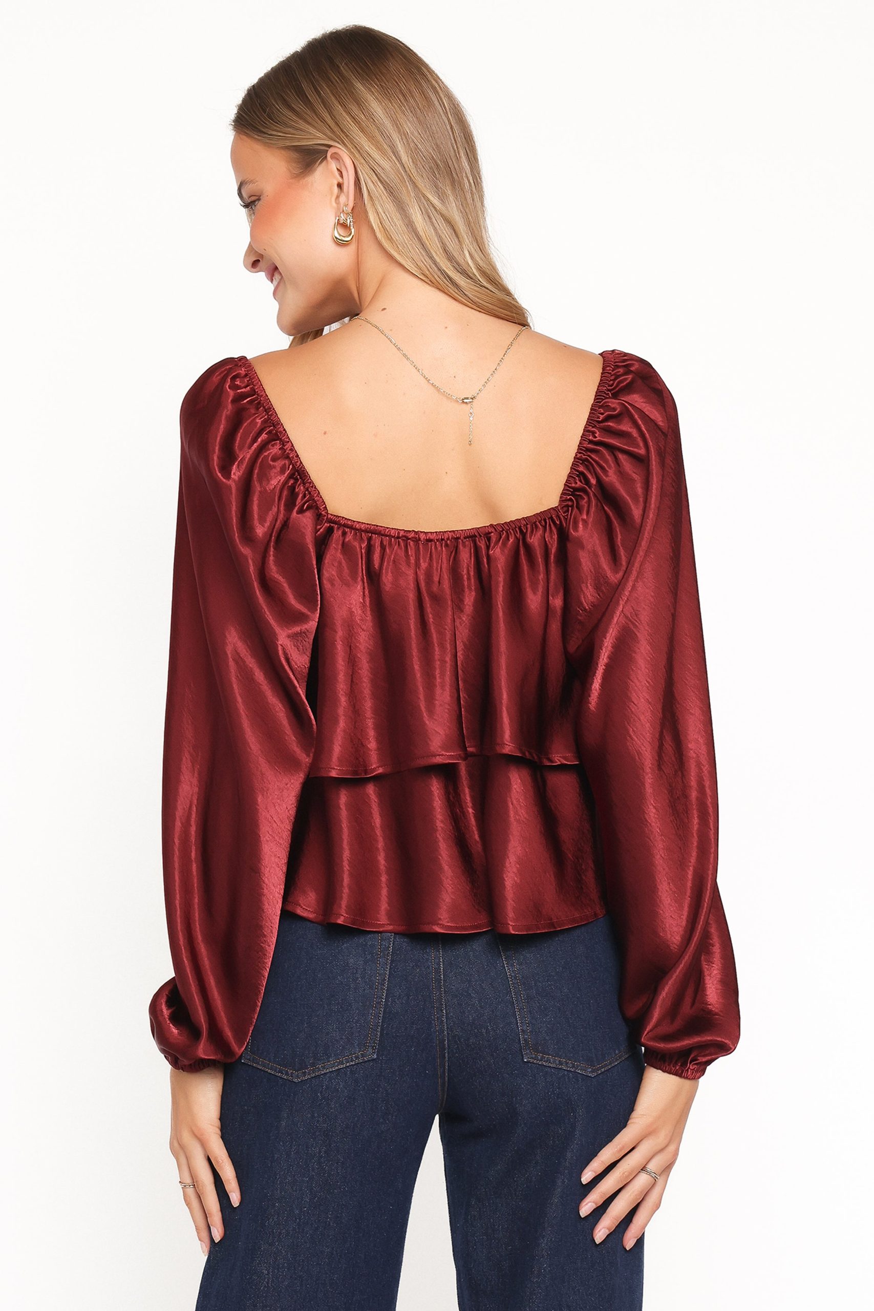 Janina Blouse - Wine - Image 4