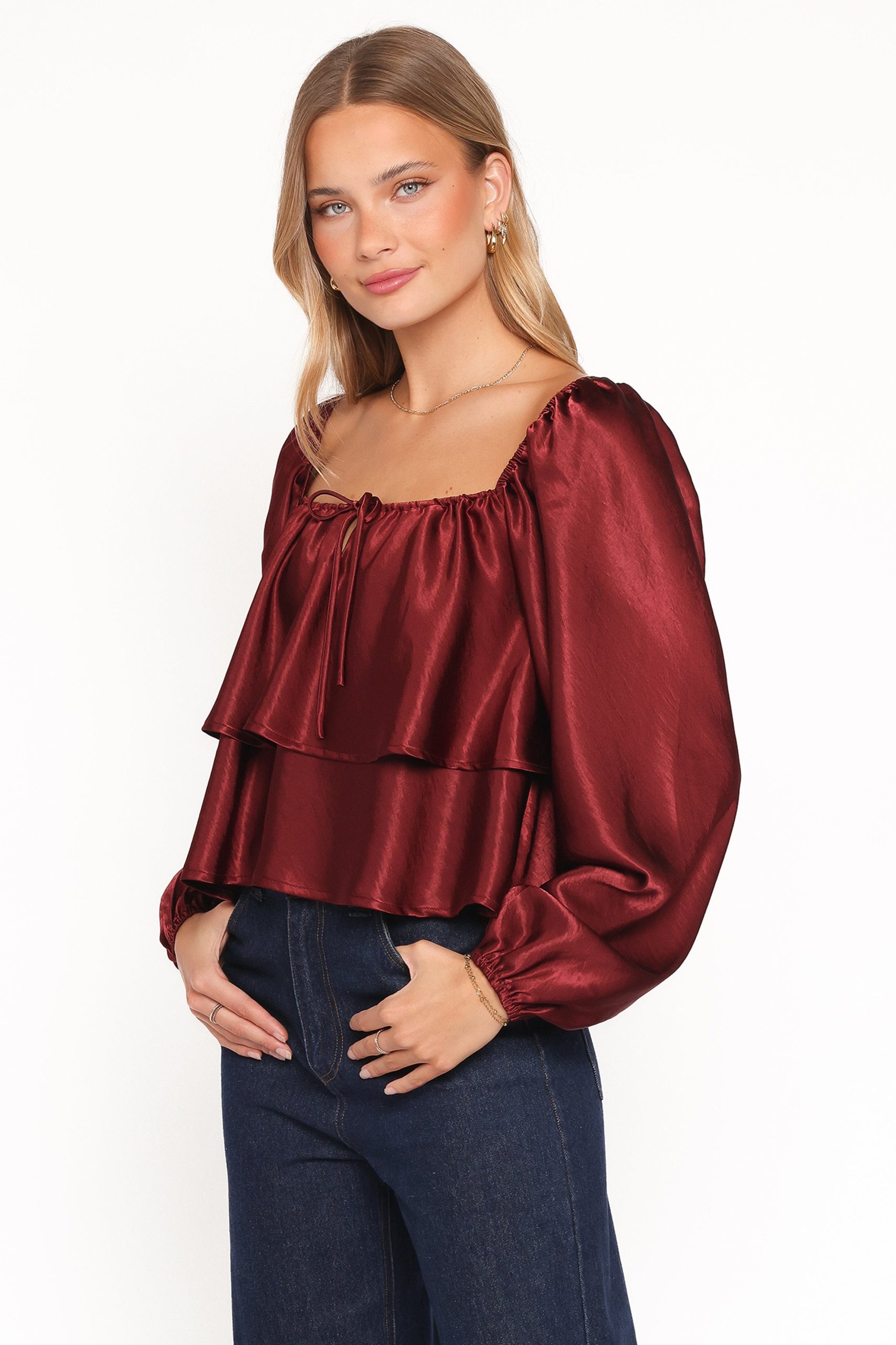Janina Blouse - Wine - Image 3