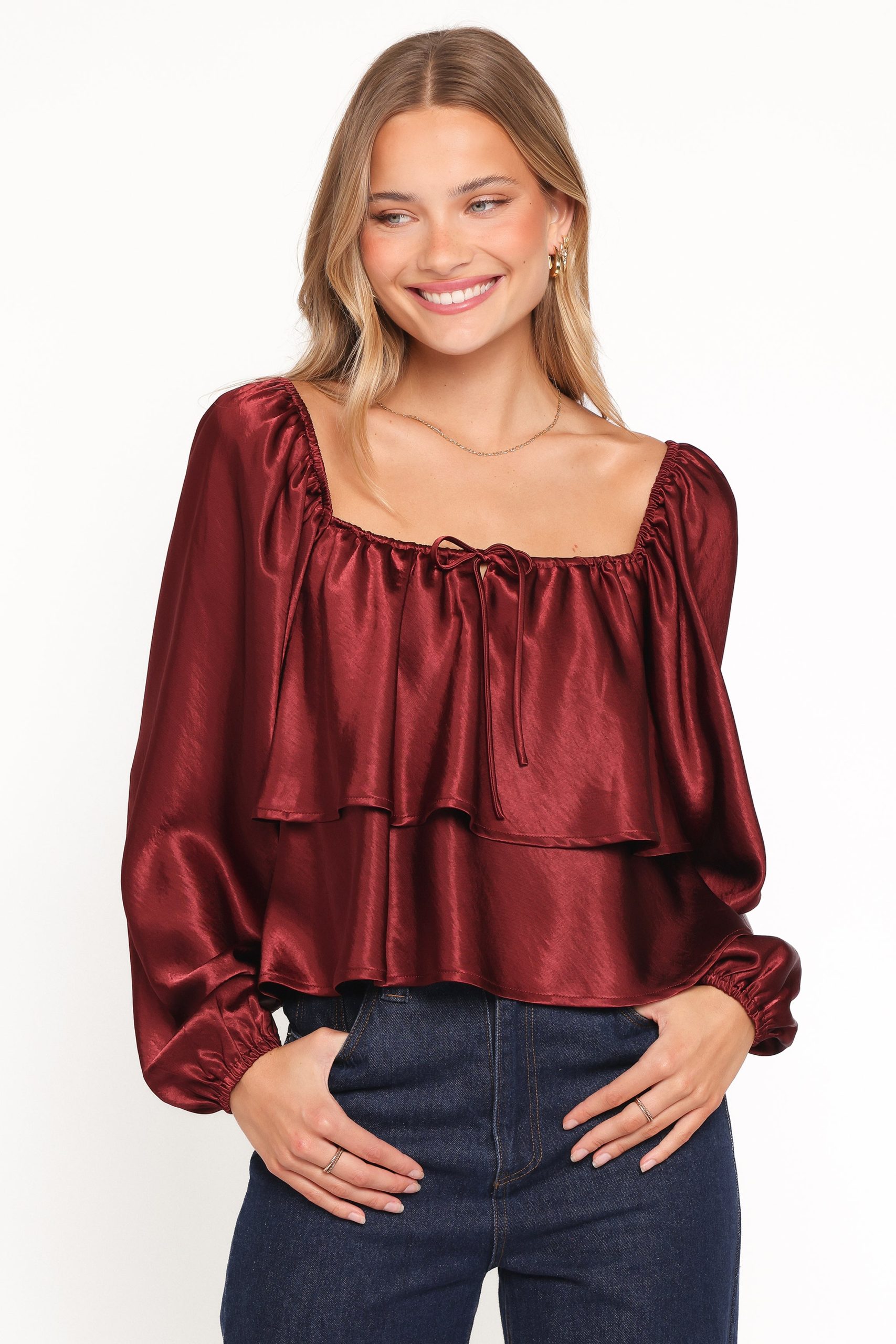 Janina Blouse - Wine
