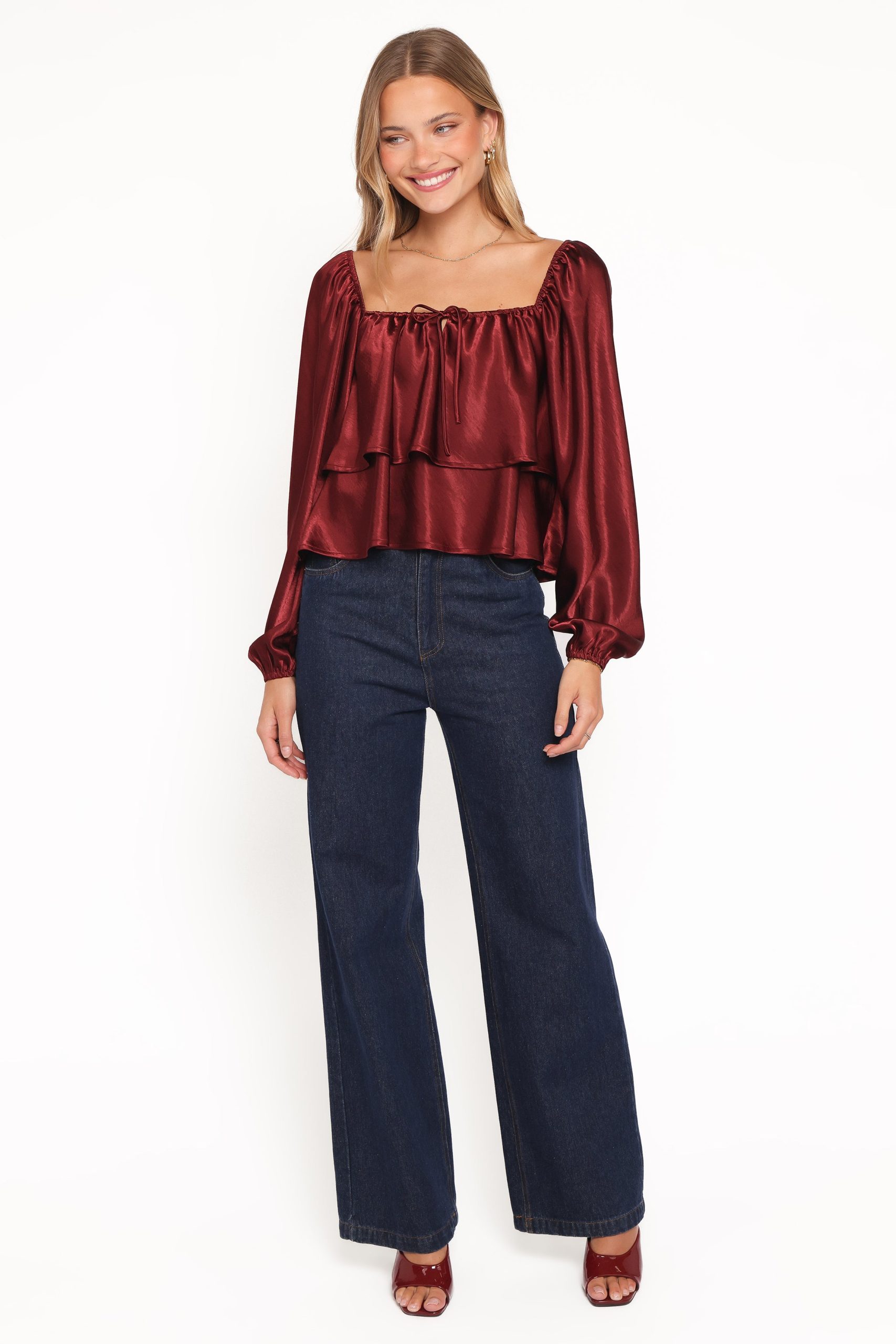 Janina Blouse - Wine - Image 5