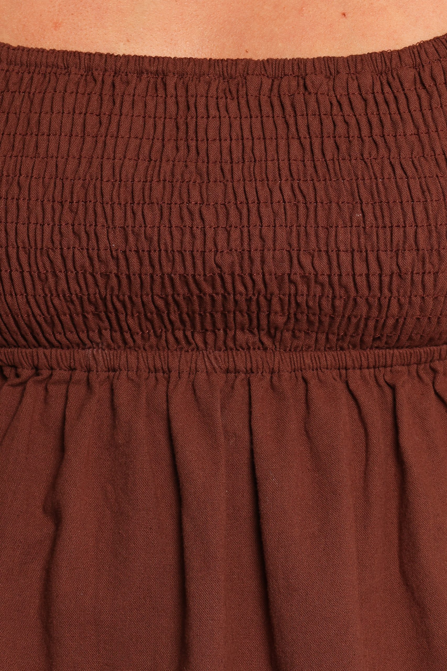 Jemima Puff Sleeve Top - Chocolate - Image 8
