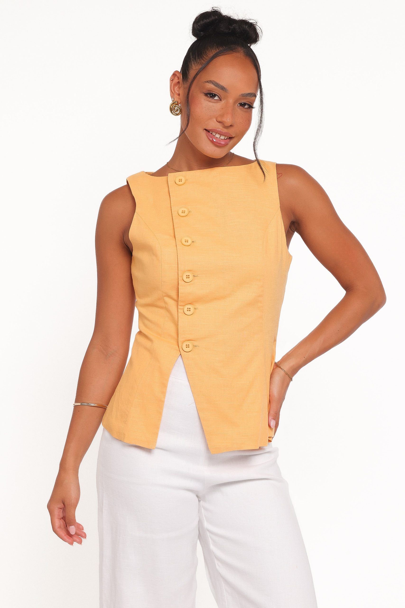 Kalyssa Asymmetrical Vest - Mango - Image 2