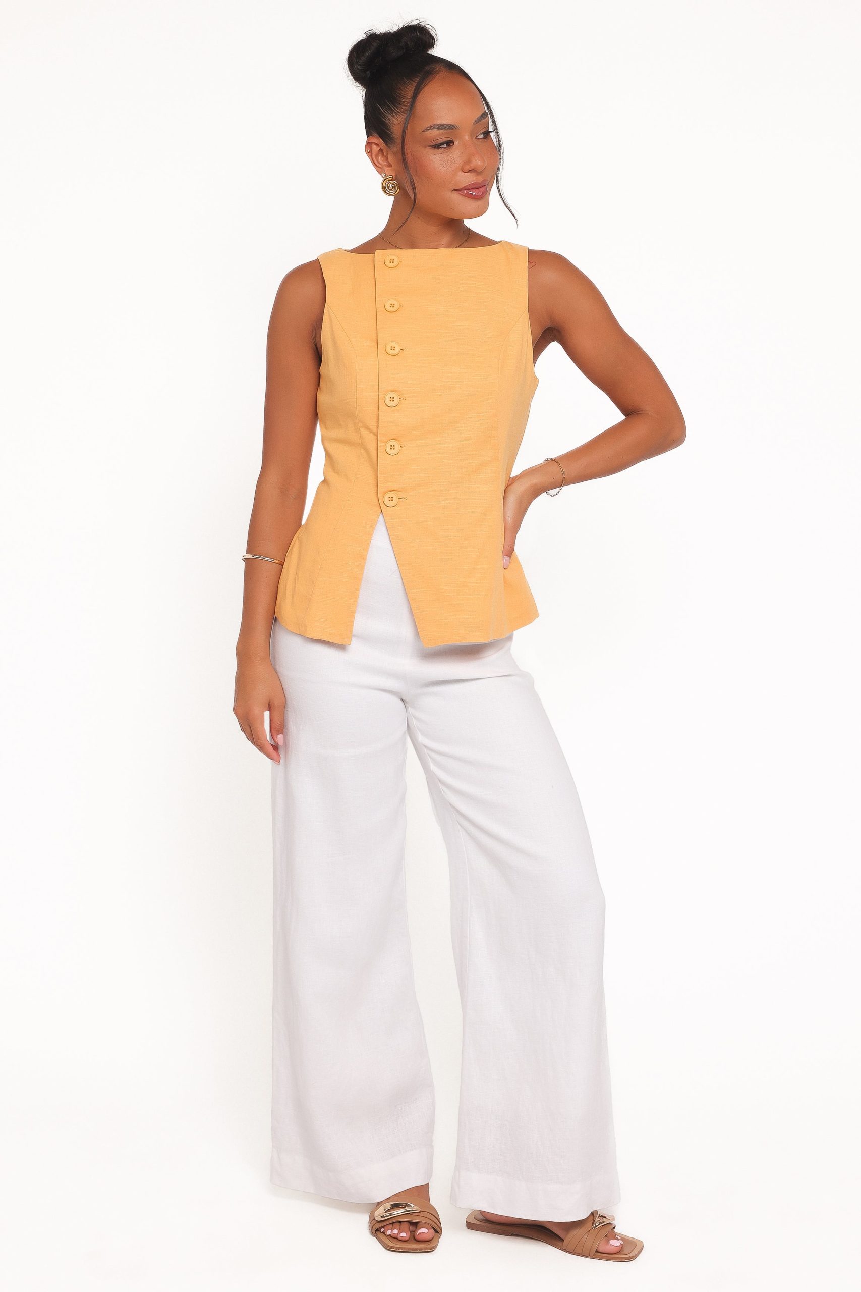 Kalyssa Asymmetrical Vest - Mango - Image 3
