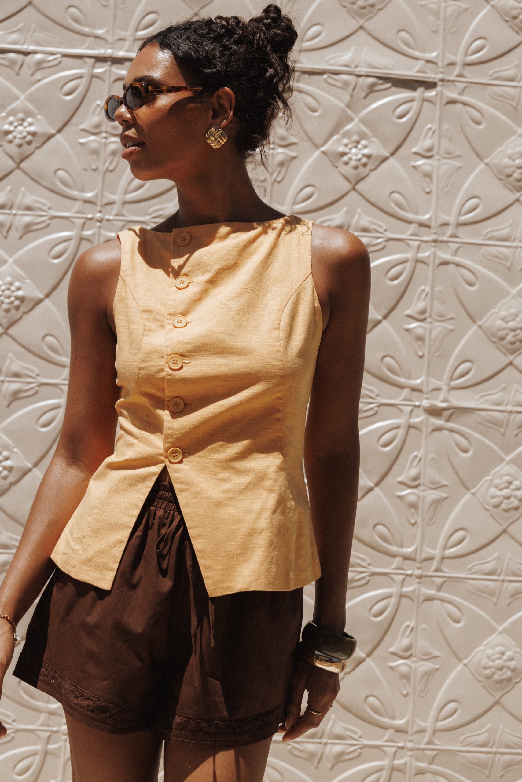 Kalyssa Asymmetrical Vest - Mango - Image 8