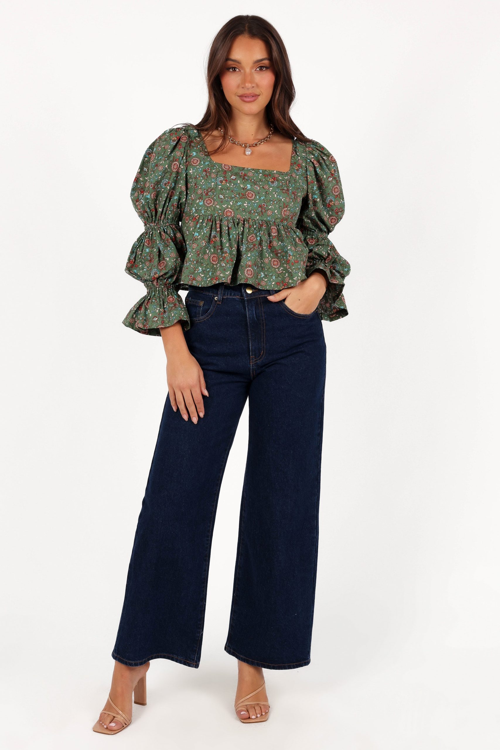 Kenny Top - Green Paisley Floral - Image 4