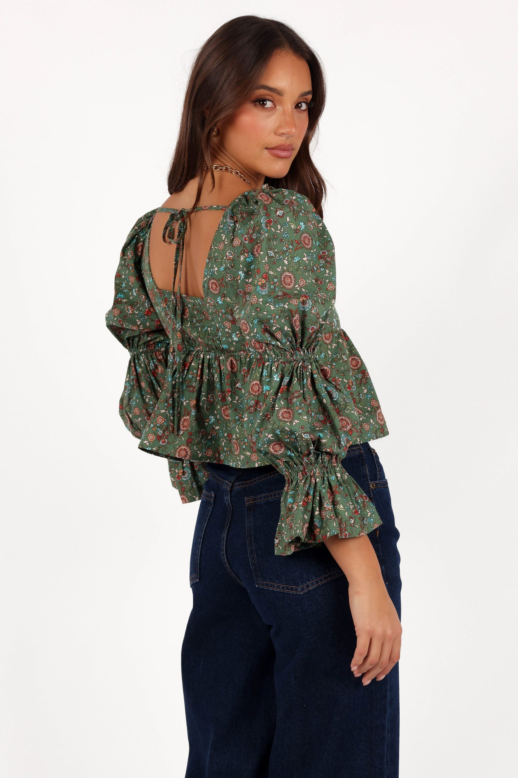 Kenny Top - Green Paisley Floral - Image 6