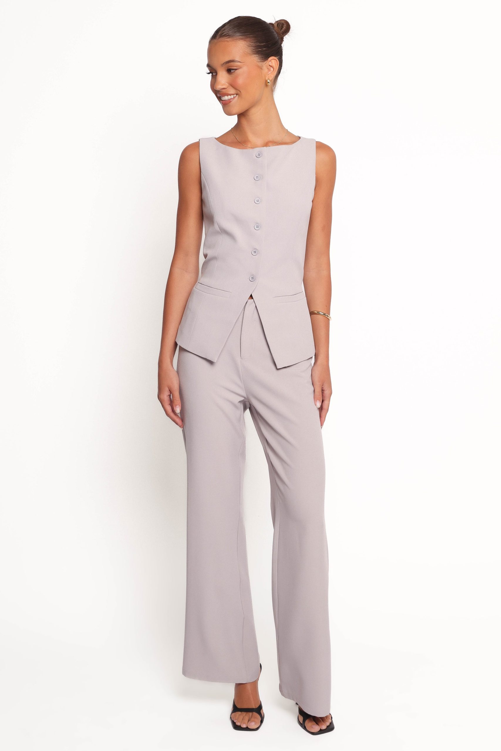 Kernie Vest Top - Light Grey - Image 5