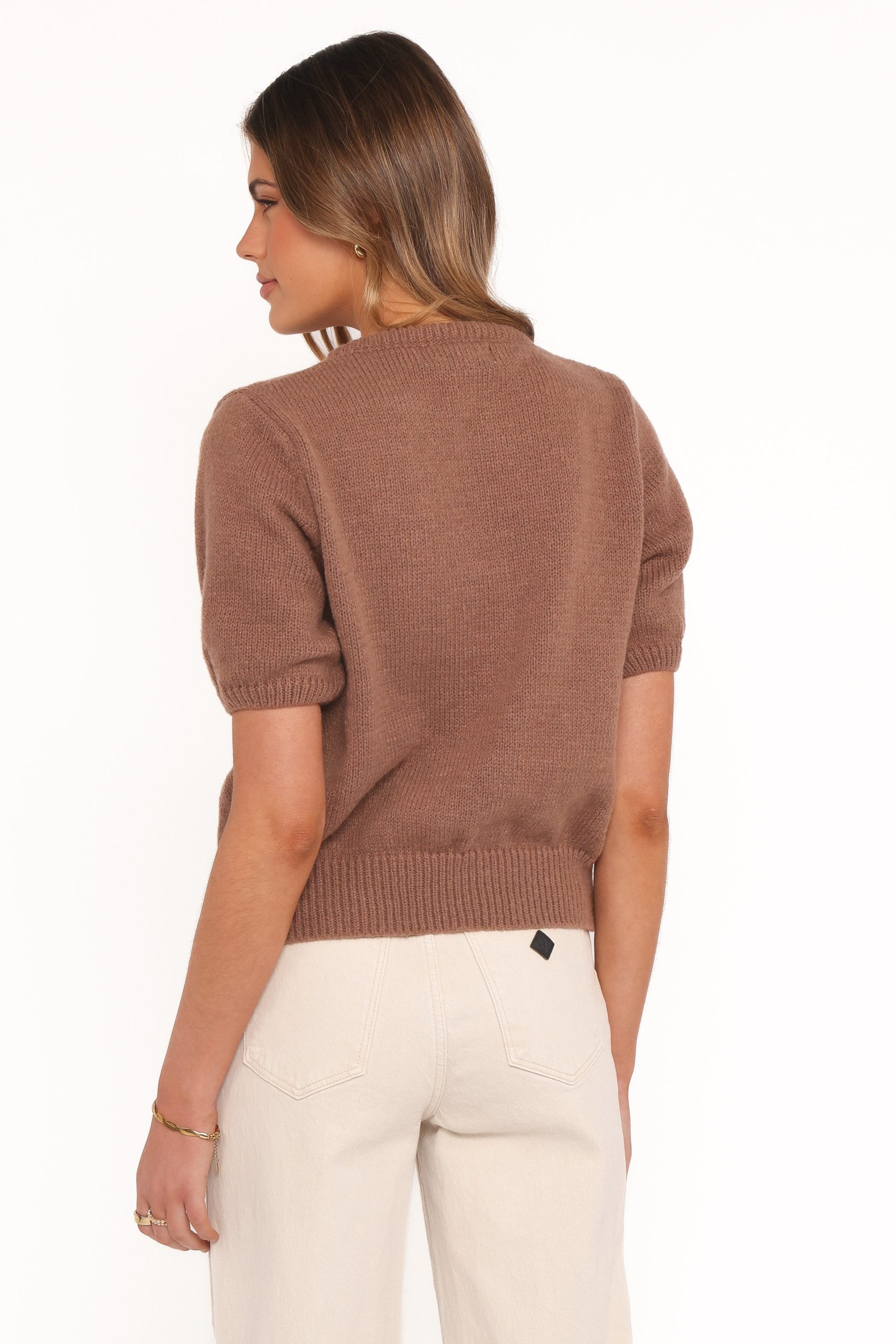 Koskie Tie Knit Top - Chocolate - Image 5