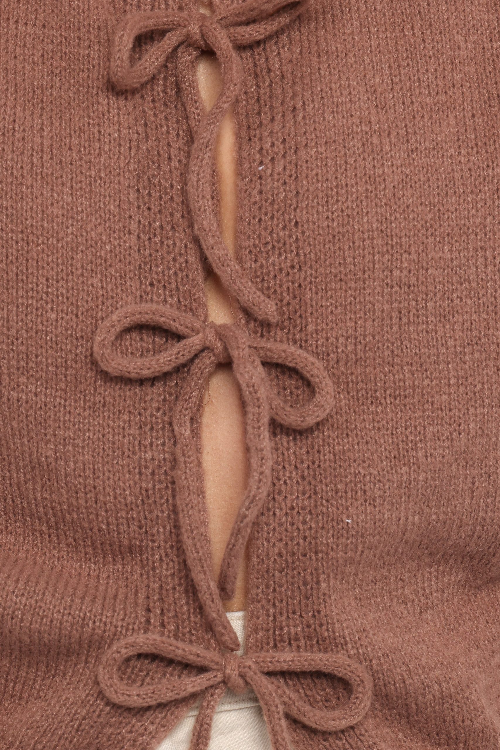 Koskie Tie Knit Top - Chocolate - Image 7