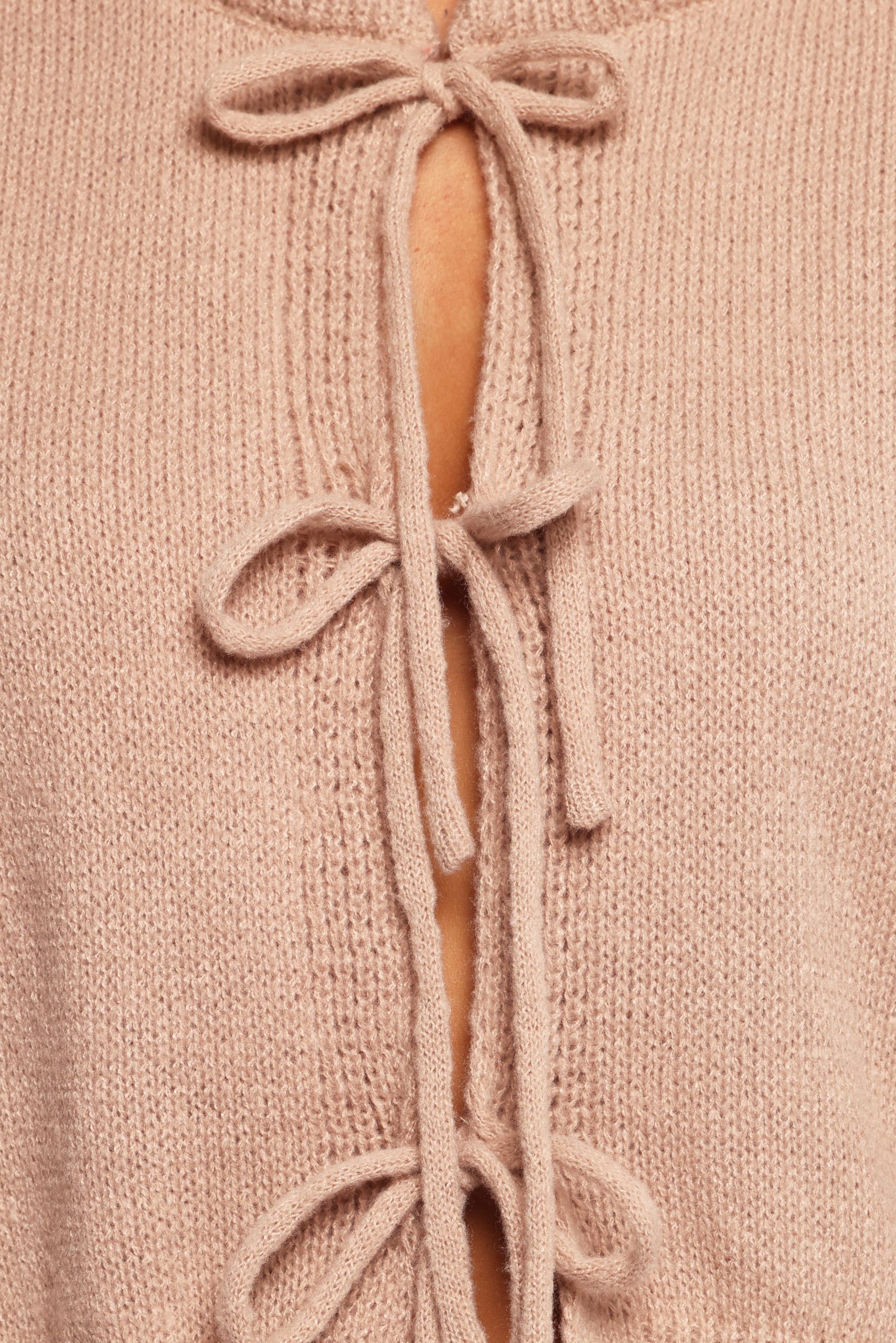 Koskie Tie Knit Top - Taupe - Image 7