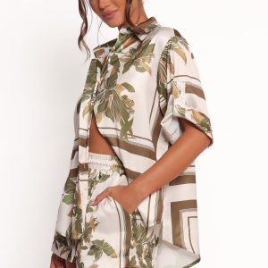 Lara Shirt - Olive Print