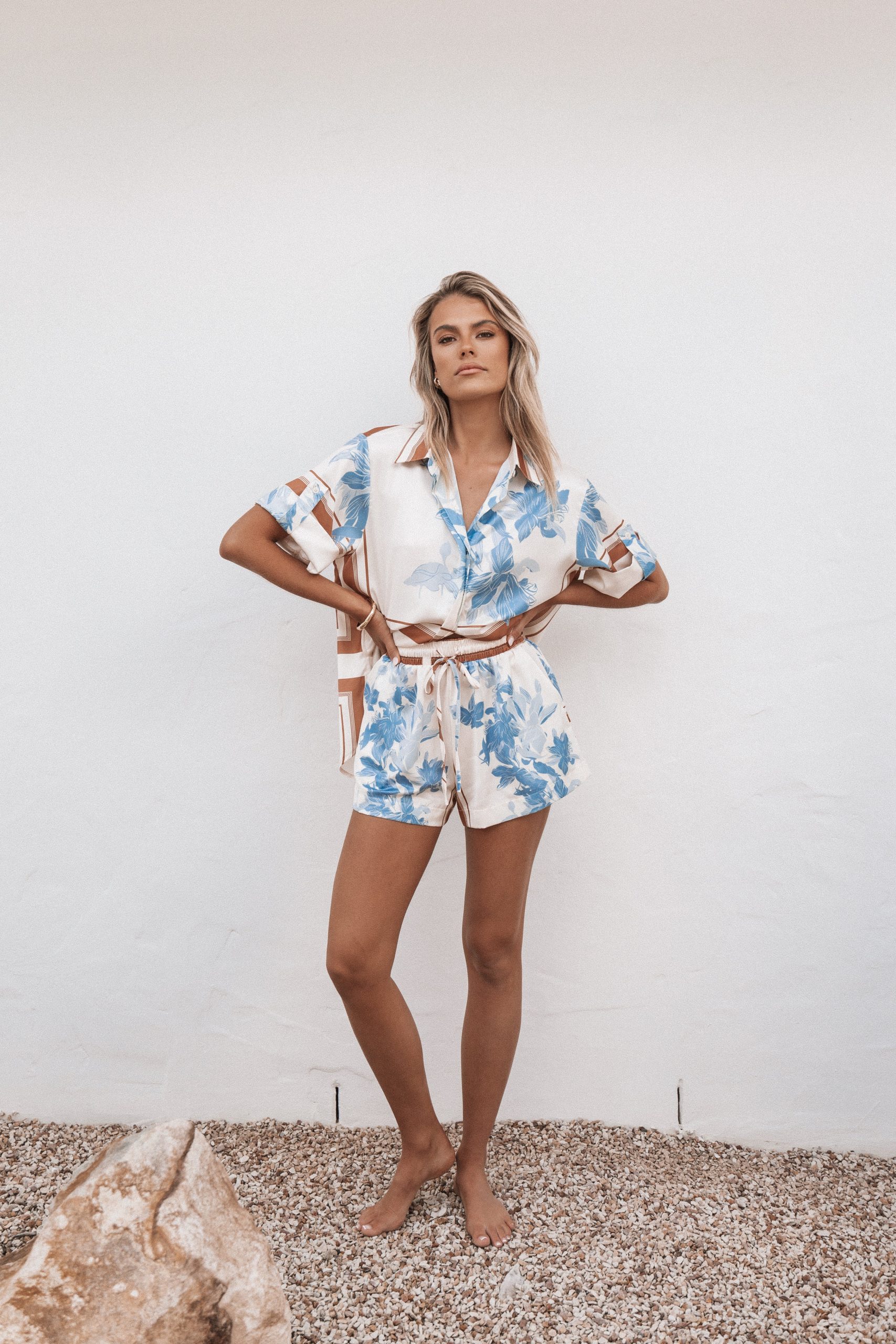 Lara Shirt - Pale Blue Print - Image 11