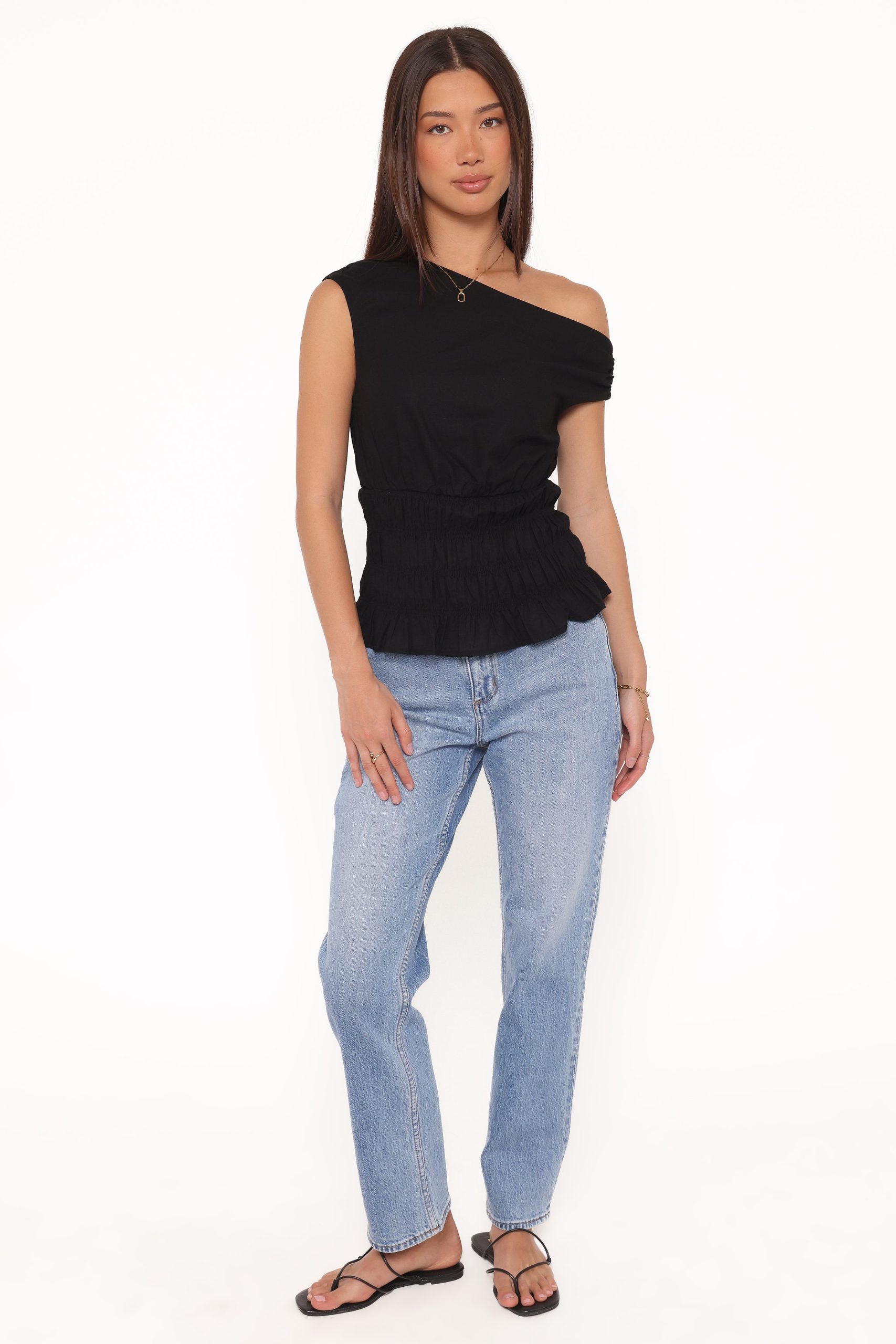 Lia Off Shoulder Top - Black - Image 5