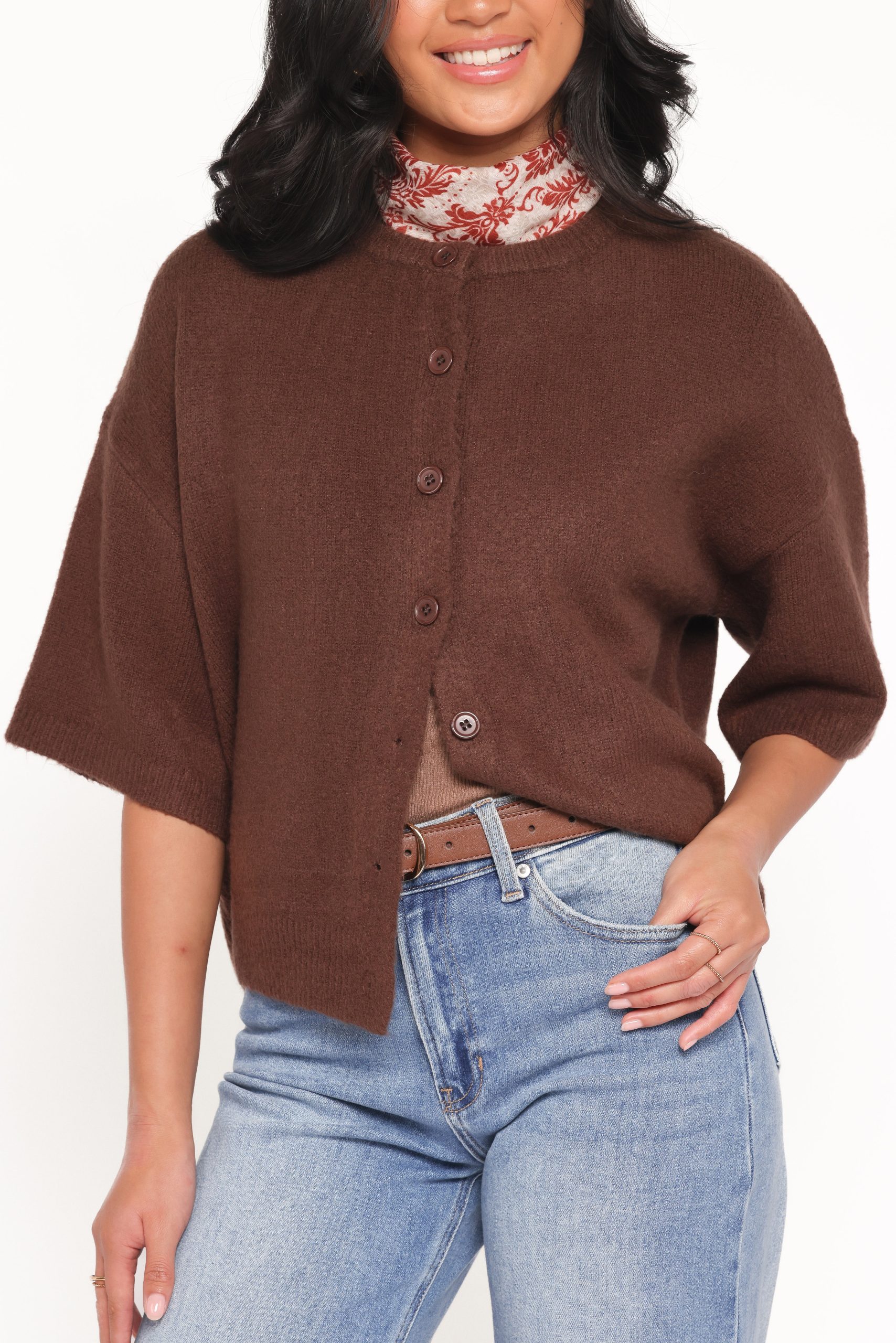 Lilith Knit Top - Chocolate Brown - Image 3